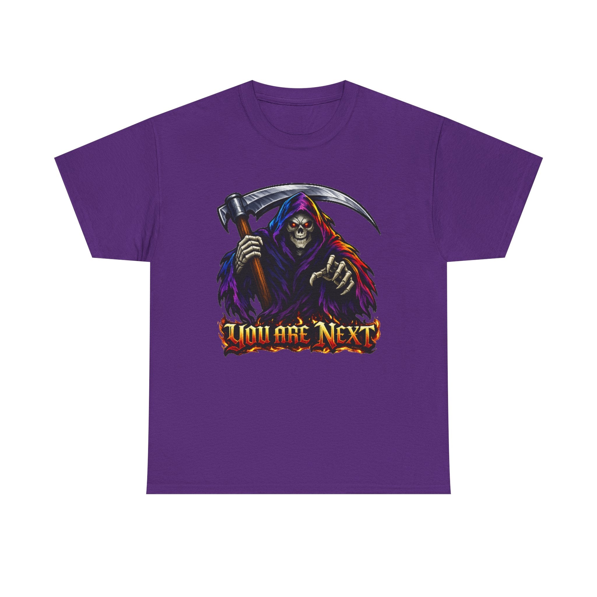 Grim Reaper "You Are Next" Graphic Tee — Gothic Horror Scythe T‑Shirt