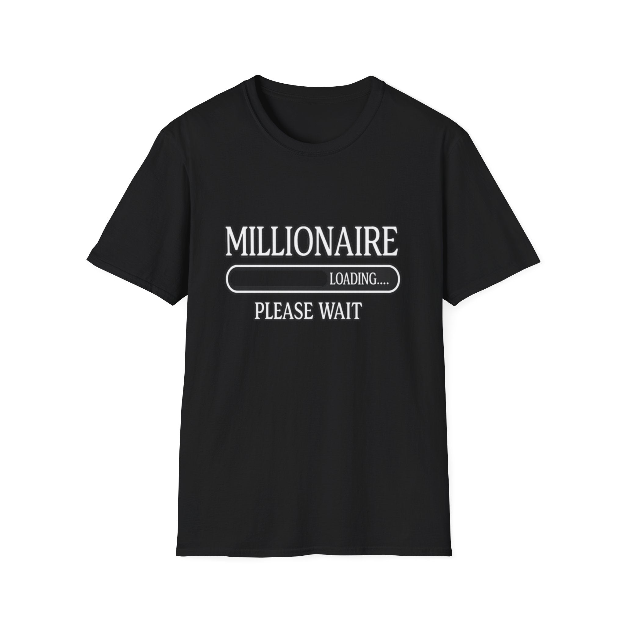 Millionaire Loading T-Shirt — Funny Wealth Progress Tee