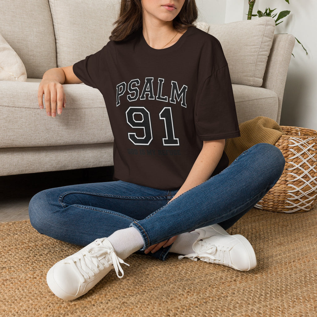 Psalm 91 T‑Shirt — God Is My Refuge Athletic Christian Tee