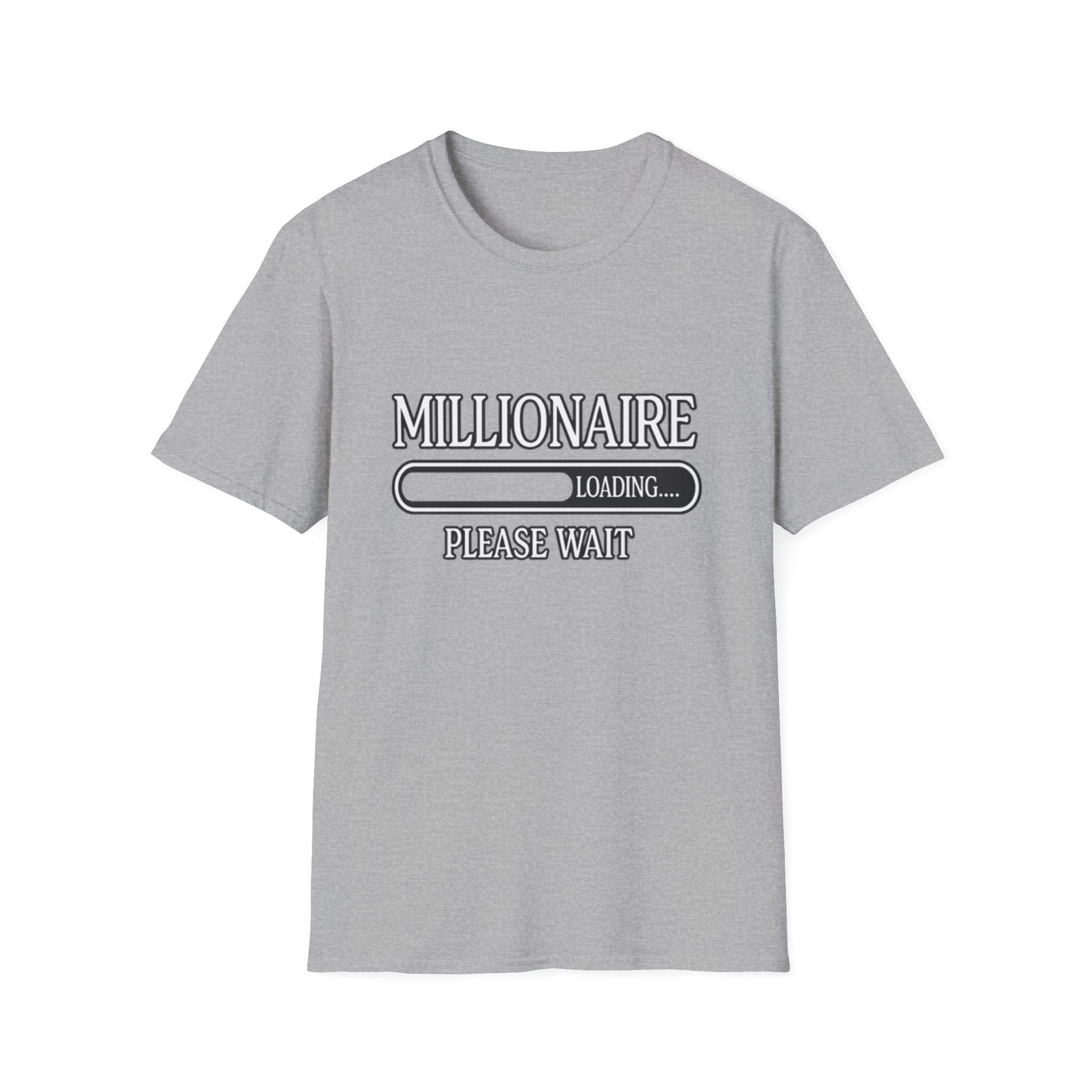 Millionaire Loading T-Shirt — Funny Wealth Progress Tee