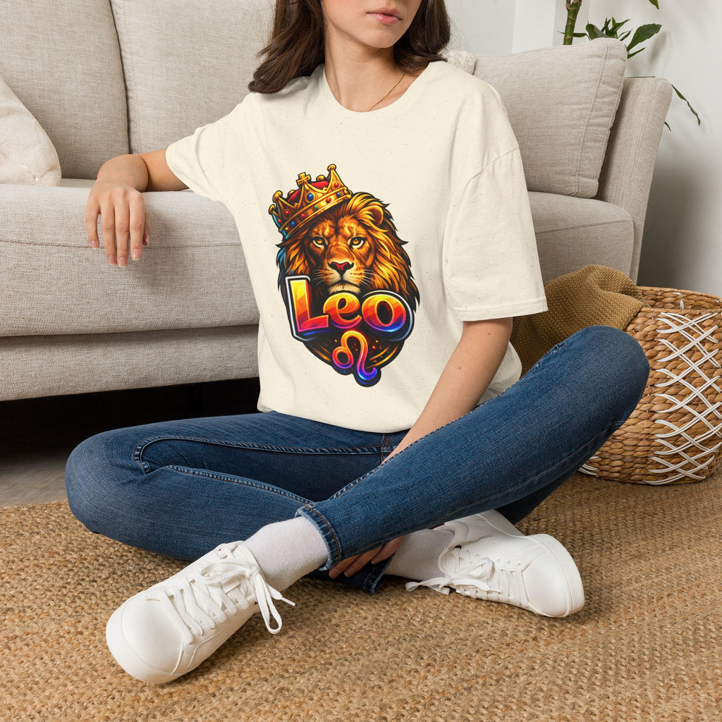 Leo King Graphic T-Shirt | Zodiac Lion Crown Tee