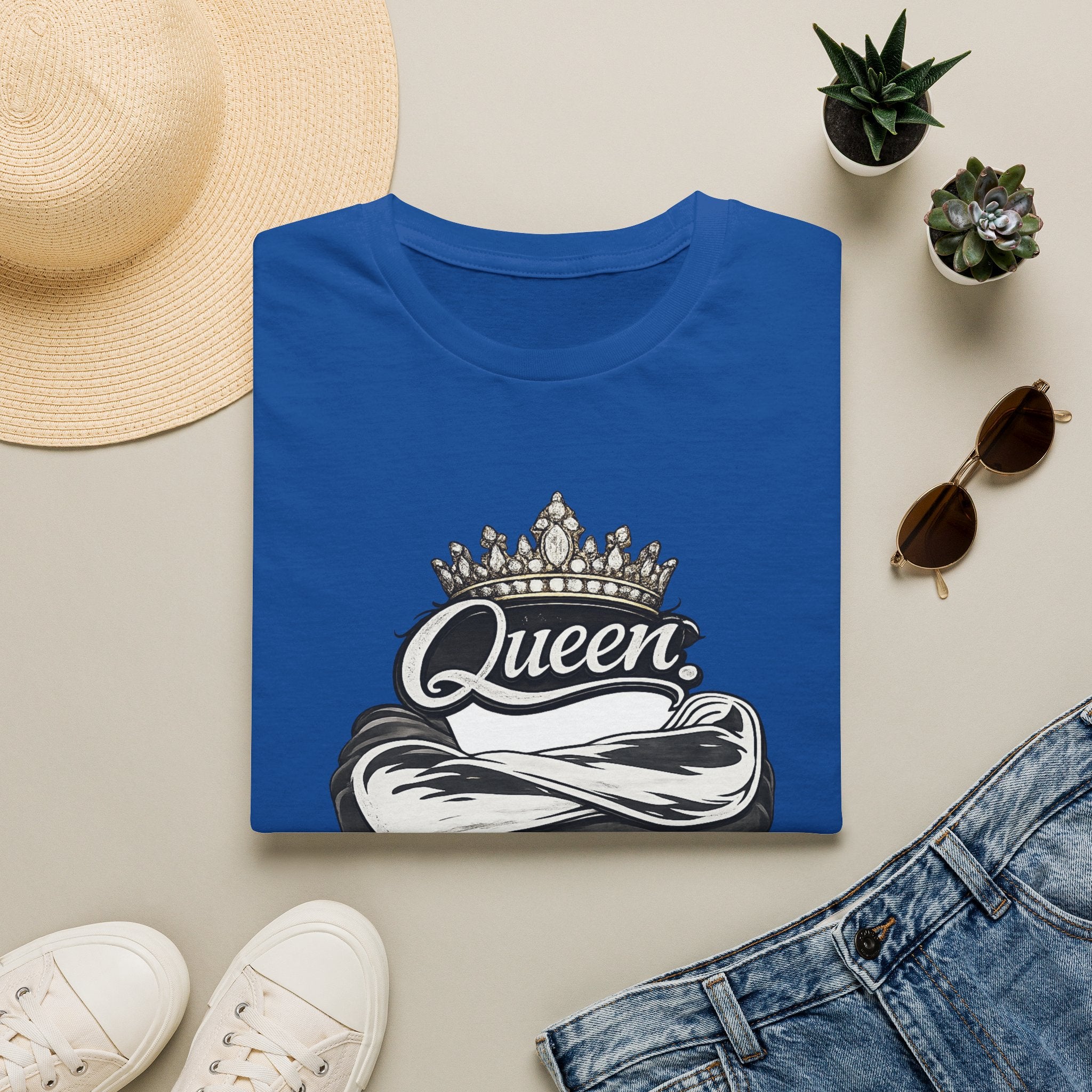 Queen Mentality T-Shirt – Crown Graphic Tee for Confident Women