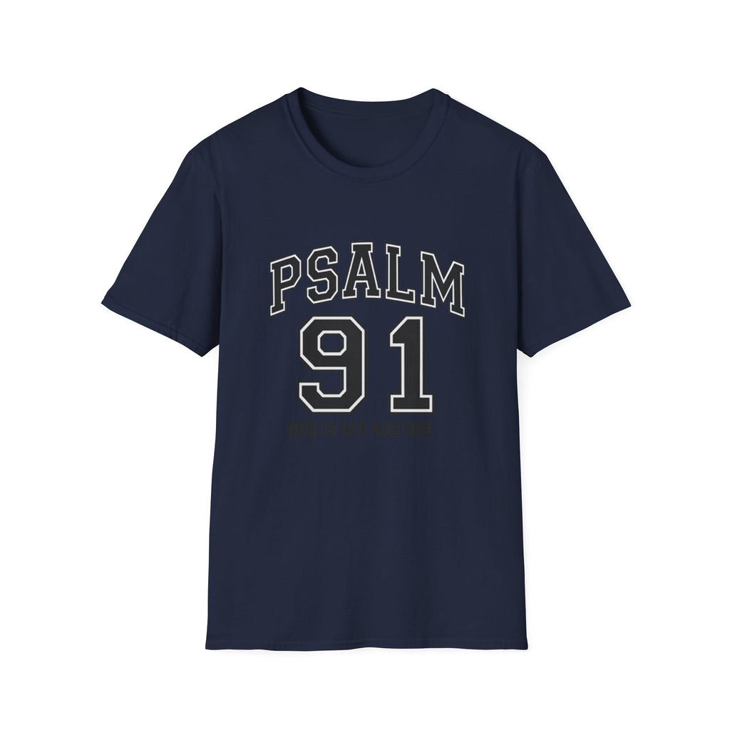 Psalm 91 T‑Shirt — God Is My Refuge Athletic Christian Tee