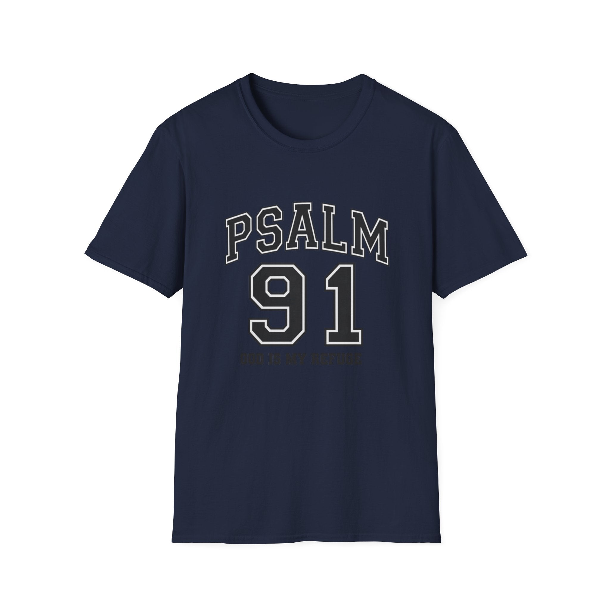Psalm 91 T‑Shirt — God Is My Refuge Athletic Christian Tee