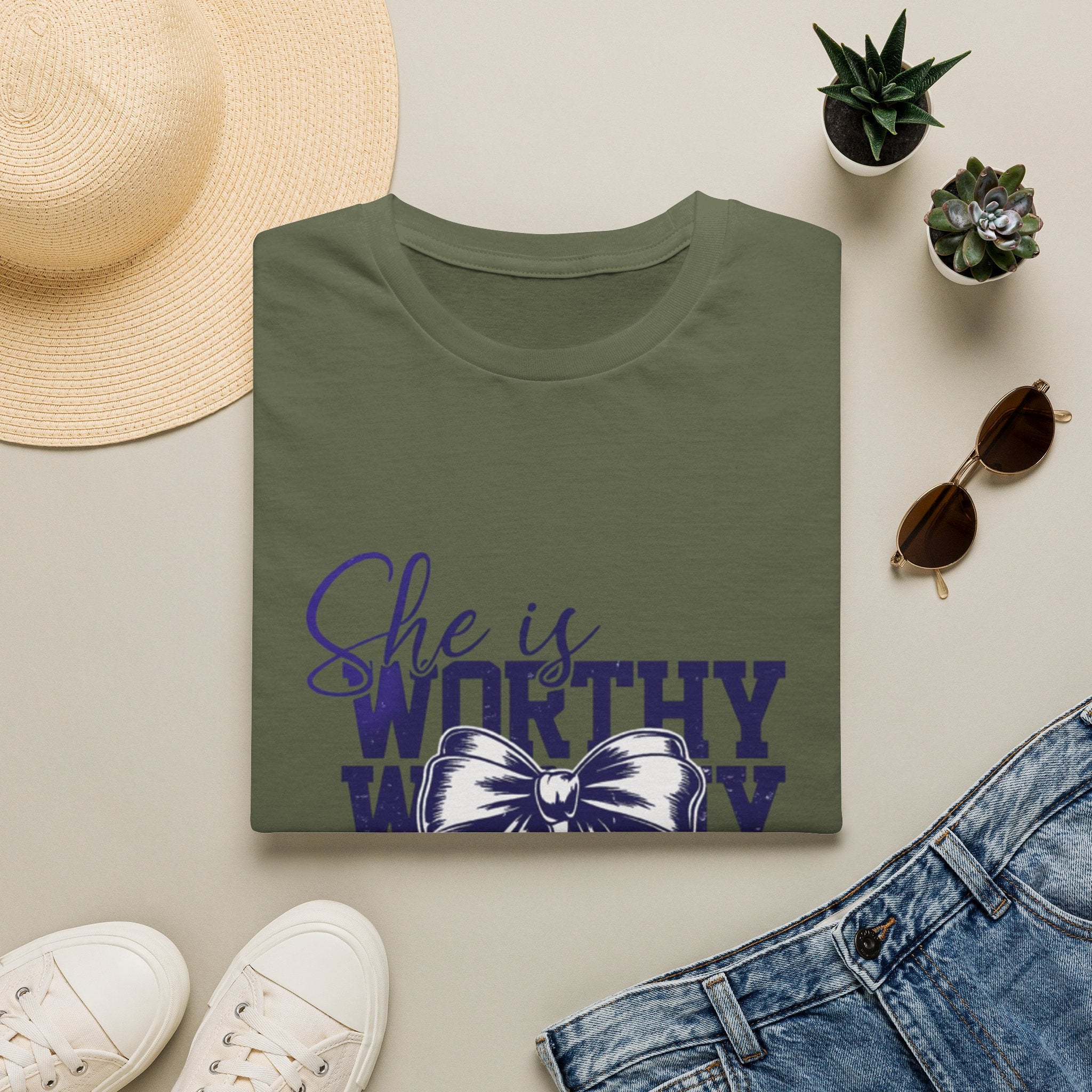 She Is Worthy T-Shirt — Inspirational Christian Proverbs 31 Tee