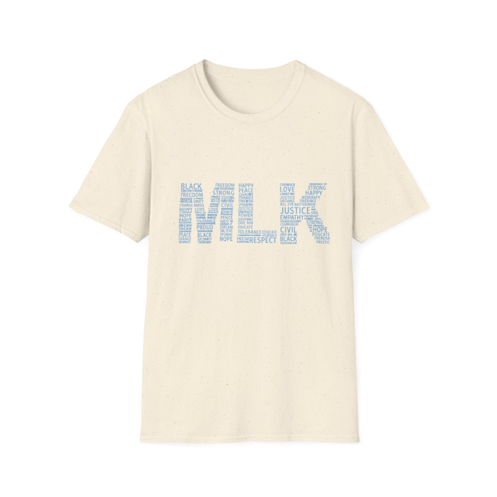 MLK Word Art T-Shirt — 'Letters Made of Culture' Civil Rights Tribute