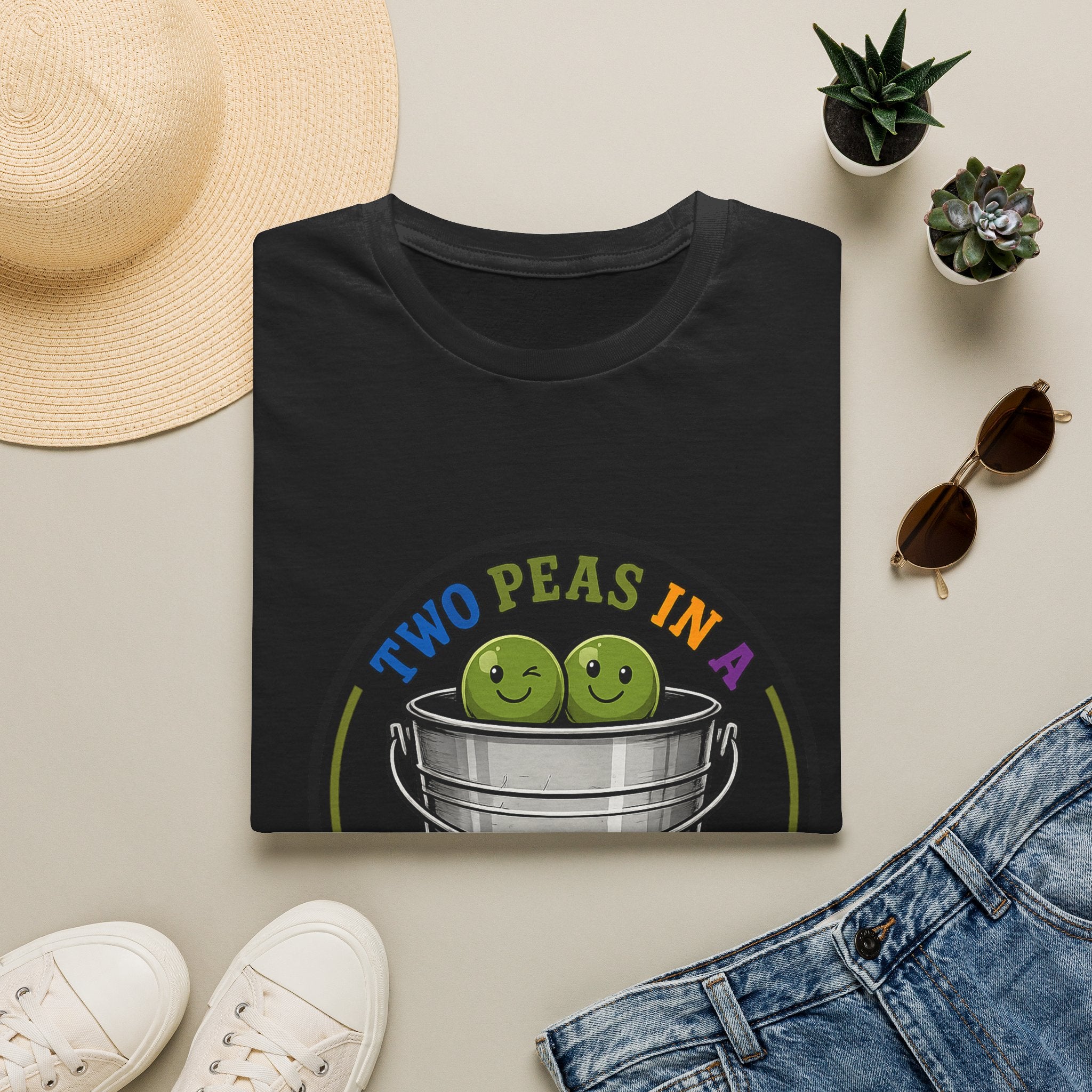 Two Peas in a colorful bucket, F#*k It  Graphic T-Shirt
