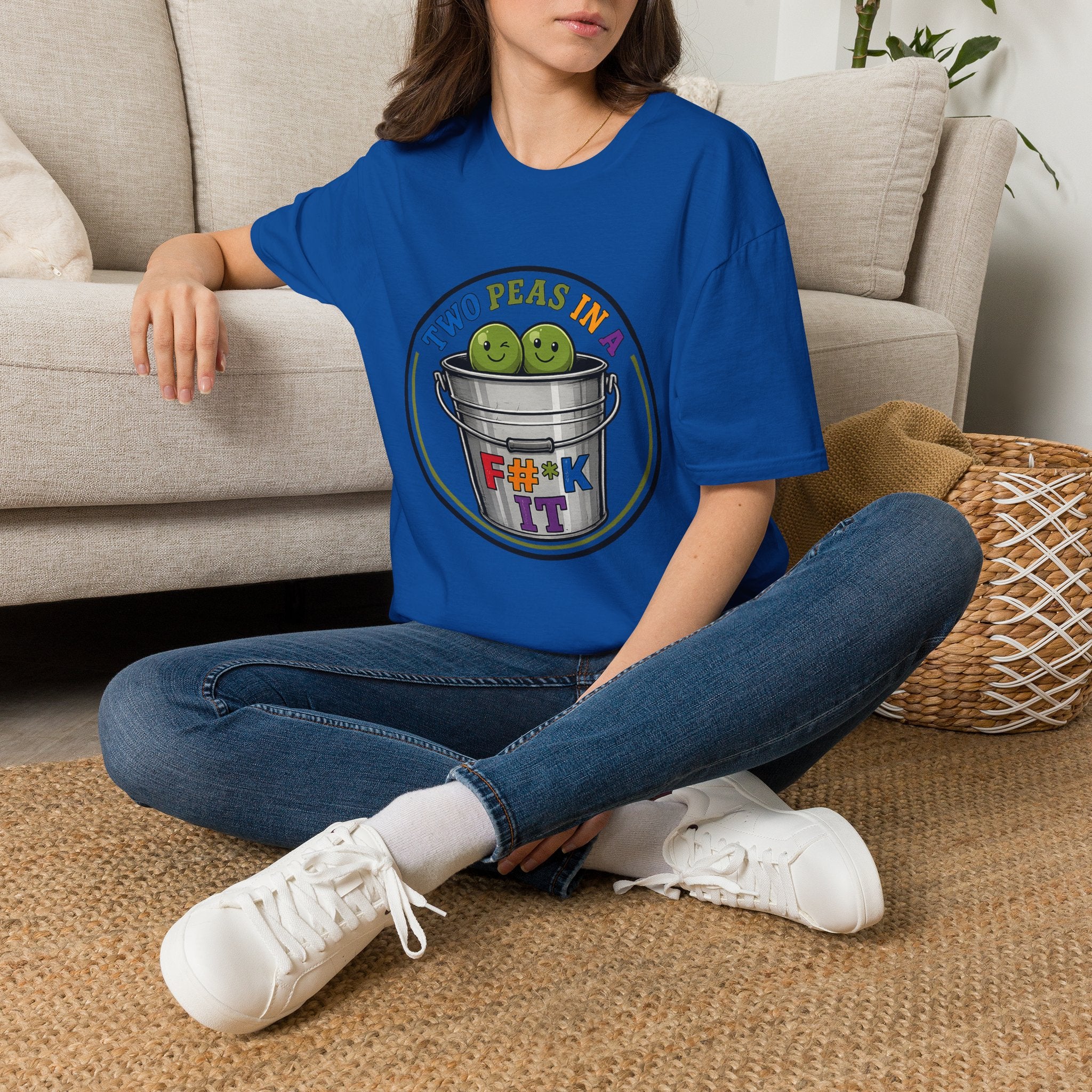 Two Peas in a colorful bucket, F#*k It  Graphic T-Shirt
