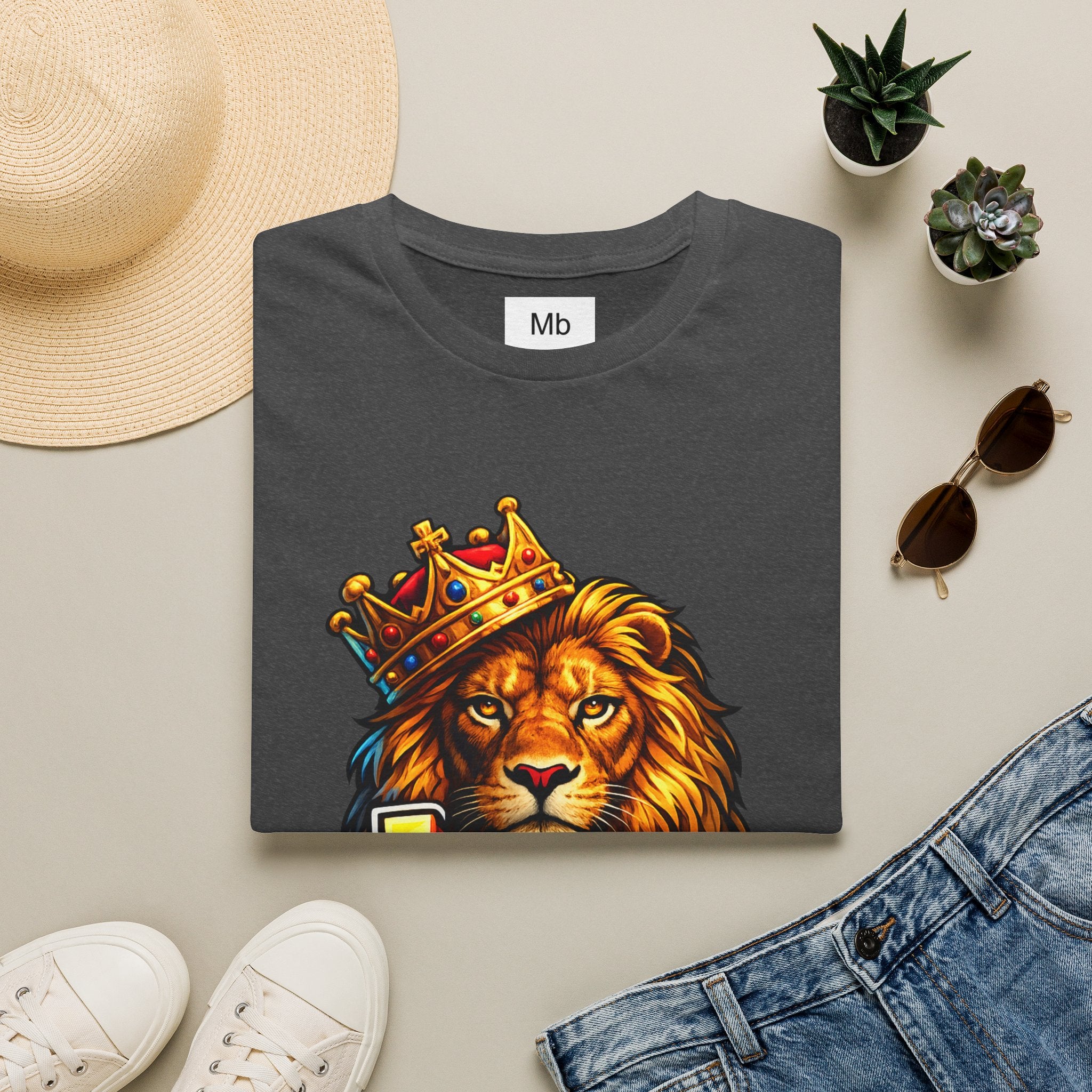 Leo King Graphic T-Shirt | Zodiac Lion Crown Tee