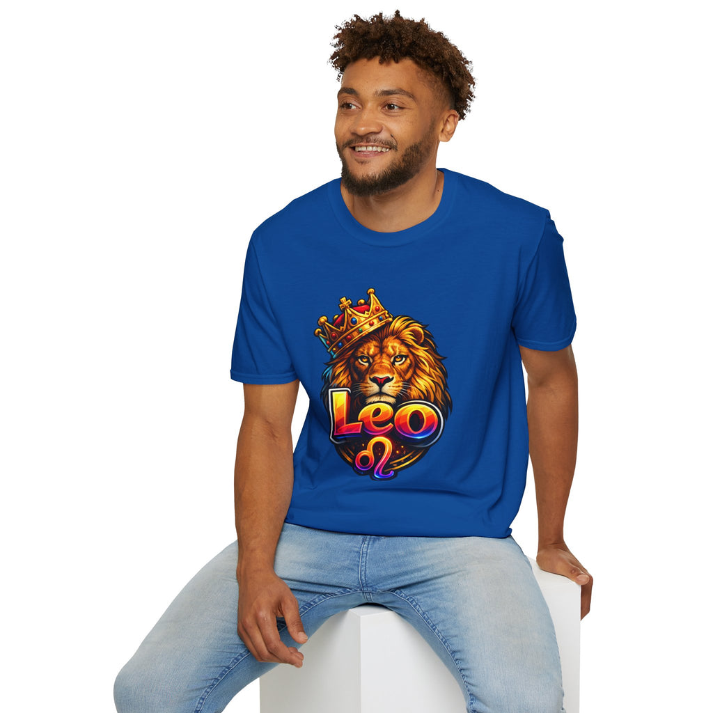 Leo King Graphic T-Shirt | Zodiac Lion Crown Tee