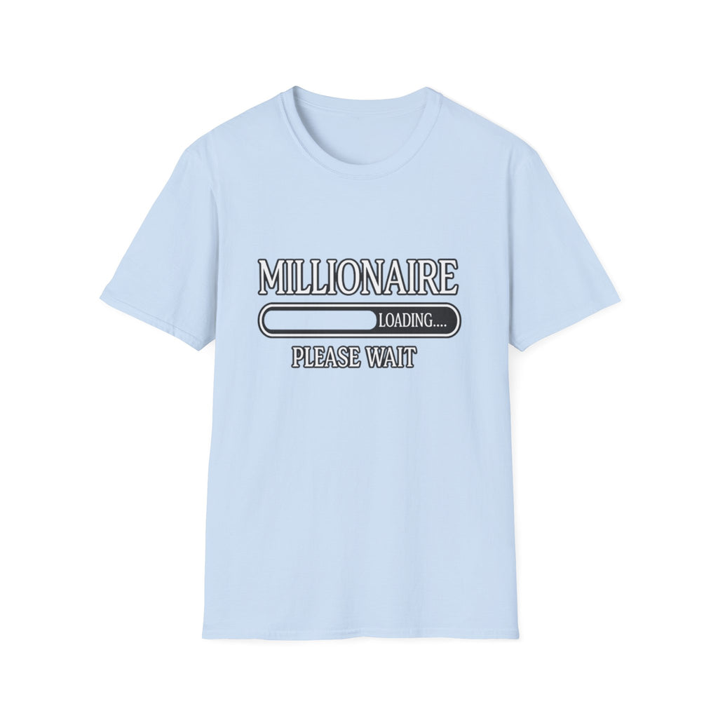 Millionaire Loading T-Shirt — Funny Wealth Progress Tee