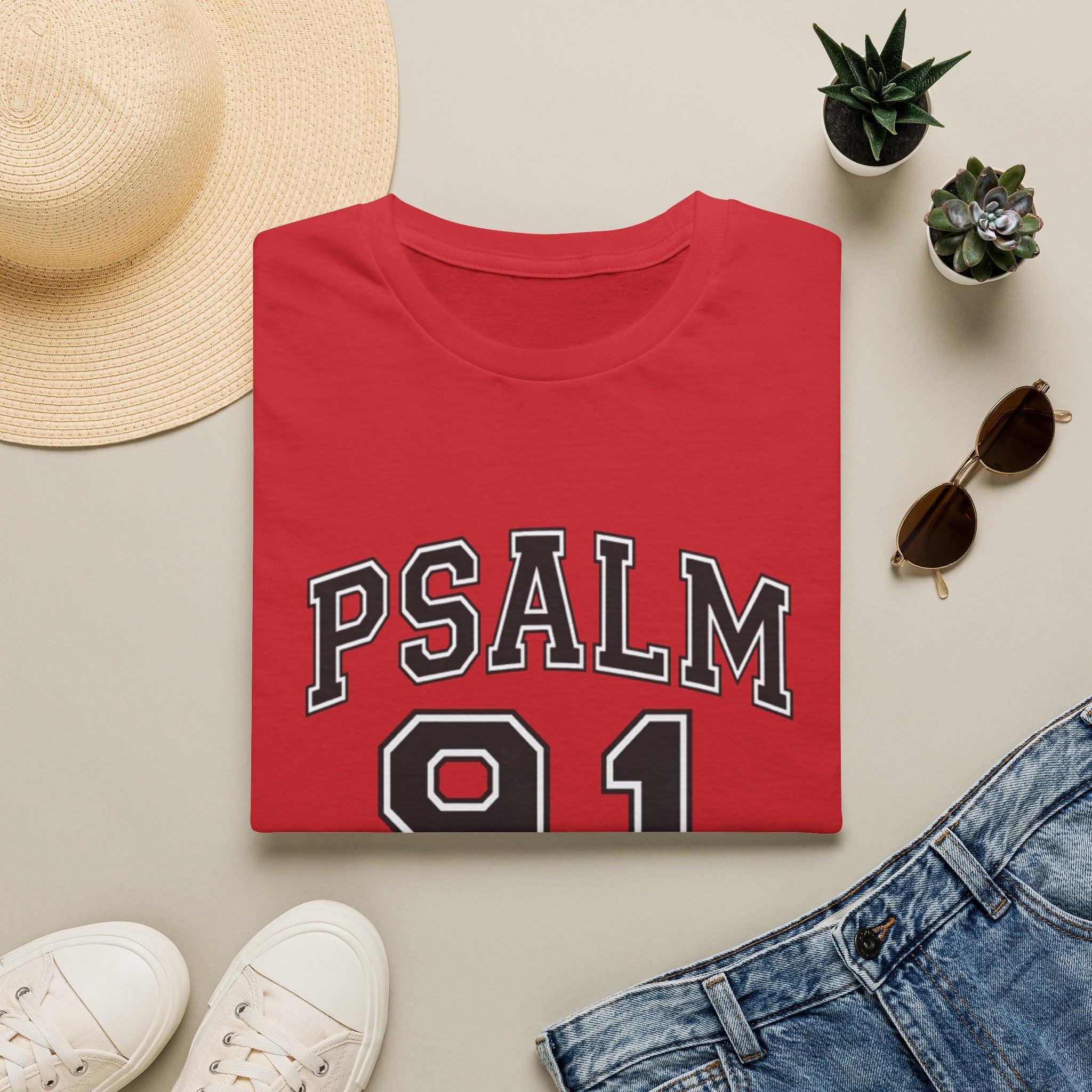 Psalm 91 T‑Shirt — God Is My Refuge Athletic Christian Tee