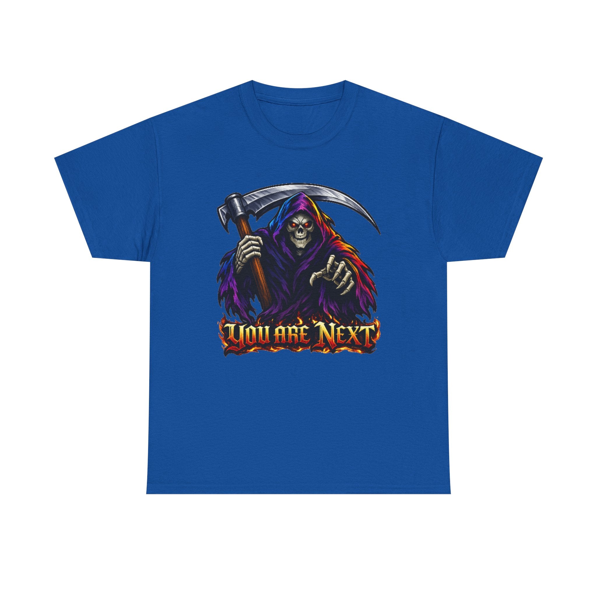 Grim Reaper "You Are Next" Graphic Tee — Gothic Horror Scythe T‑Shirt