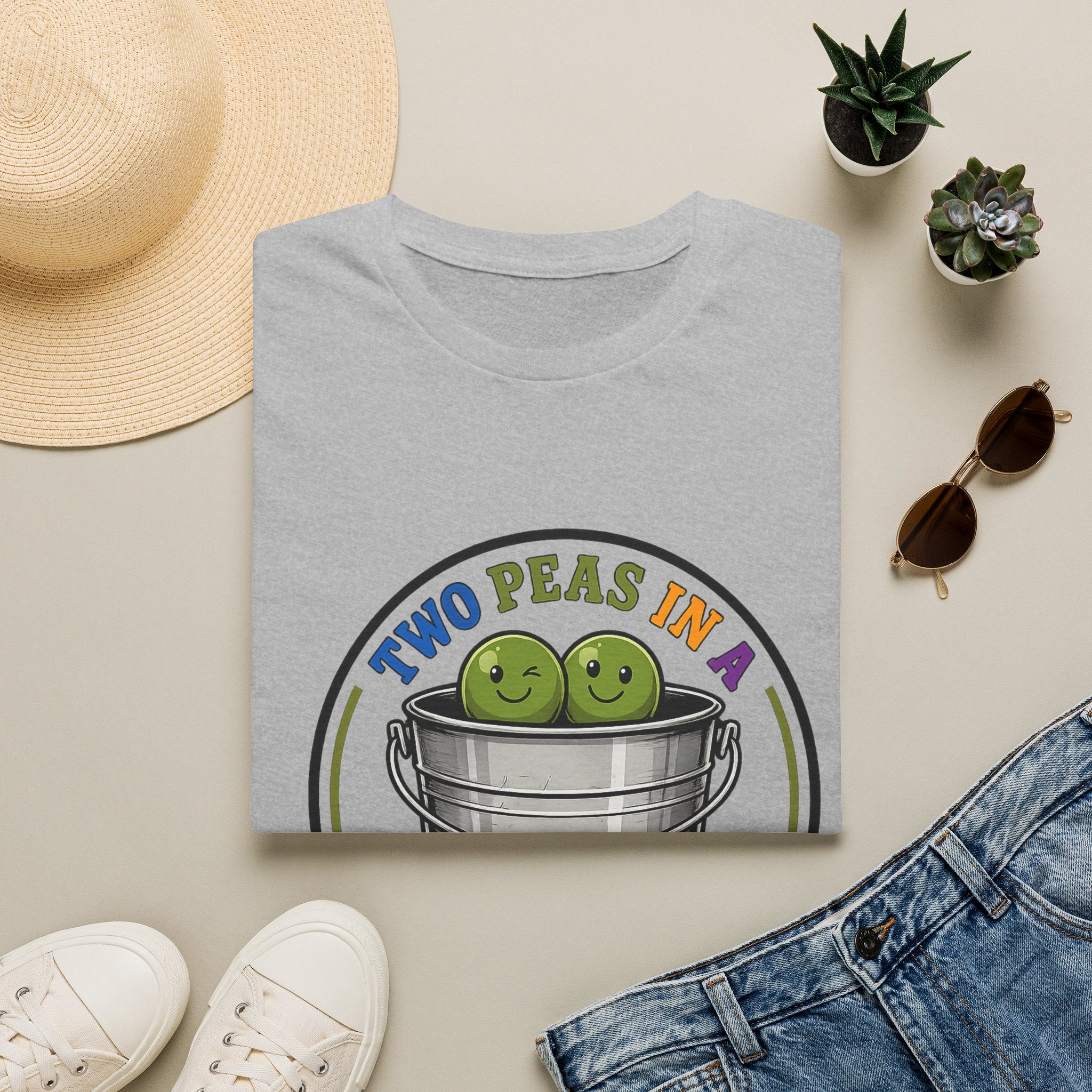 Two Peas in a colorful bucket, F#*k It  Graphic T-Shirt