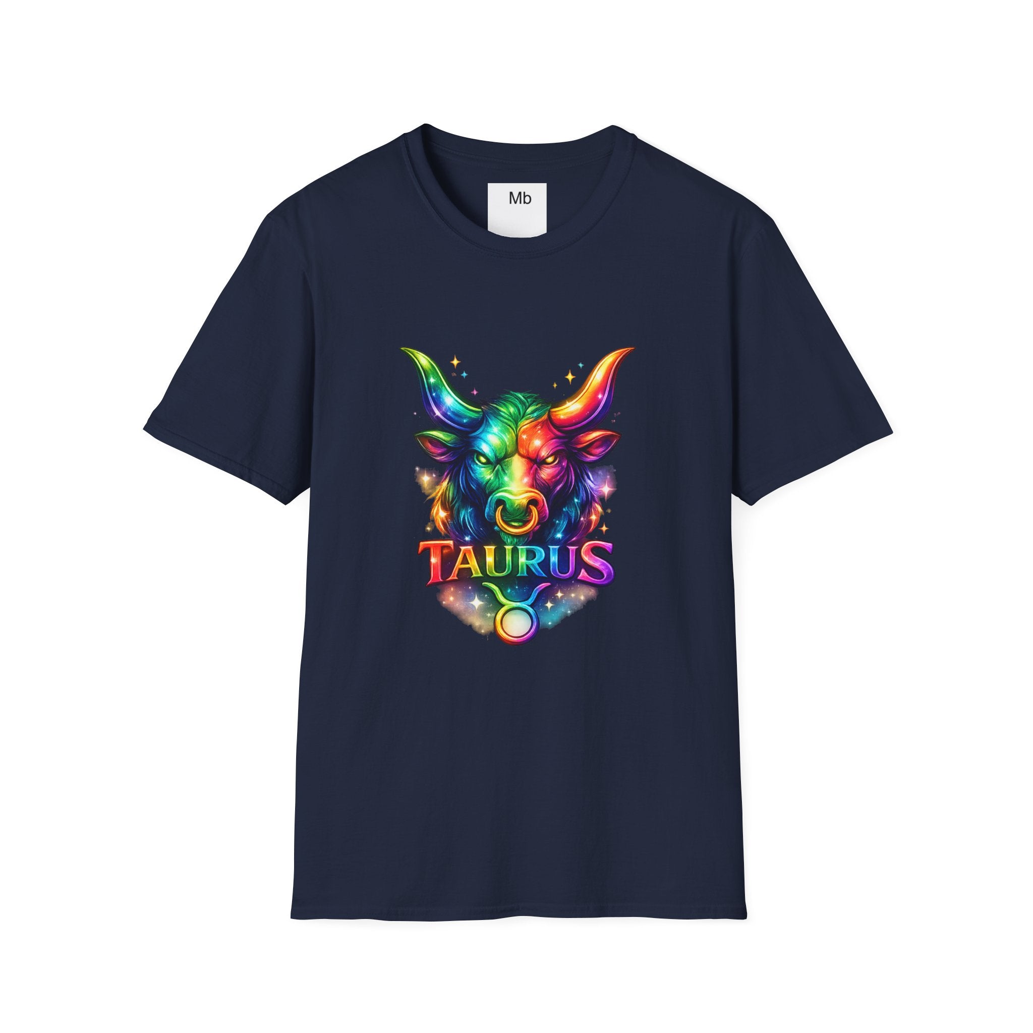 Taurus Zodiac Bull Graphic T-Shirt | Rainbow Astrology Tee