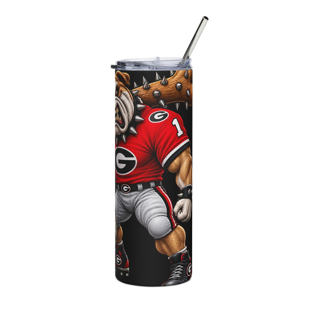 Sip. Cheer. Rep your team. 🏈❤️🖤Stainless Steel 
 Tumbler, 20oz