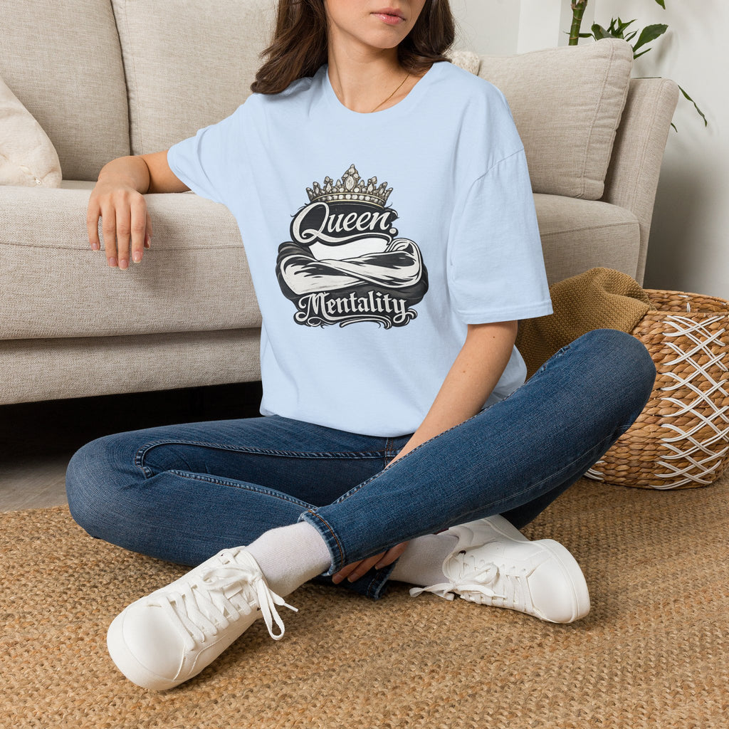 Queen Mentality T-Shirt – Crown Graphic Tee for Confident Women