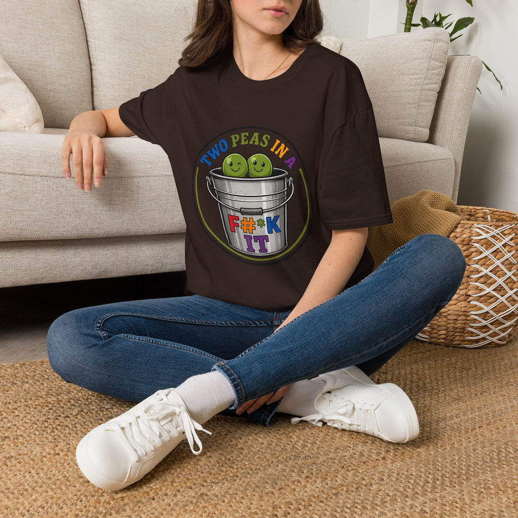 Two Peas in a colorful bucket, F#*k It  Graphic T-Shirt