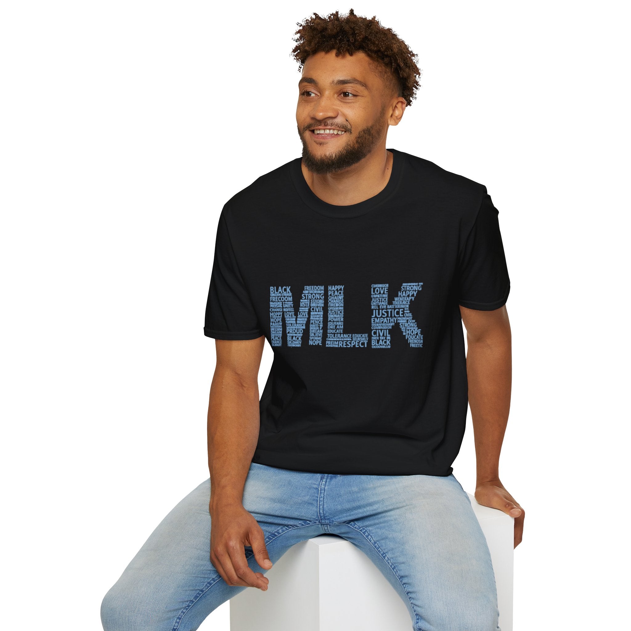 MLK Word Art T-Shirt — 'Letters Made of Culture' Civil Rights Tribute
