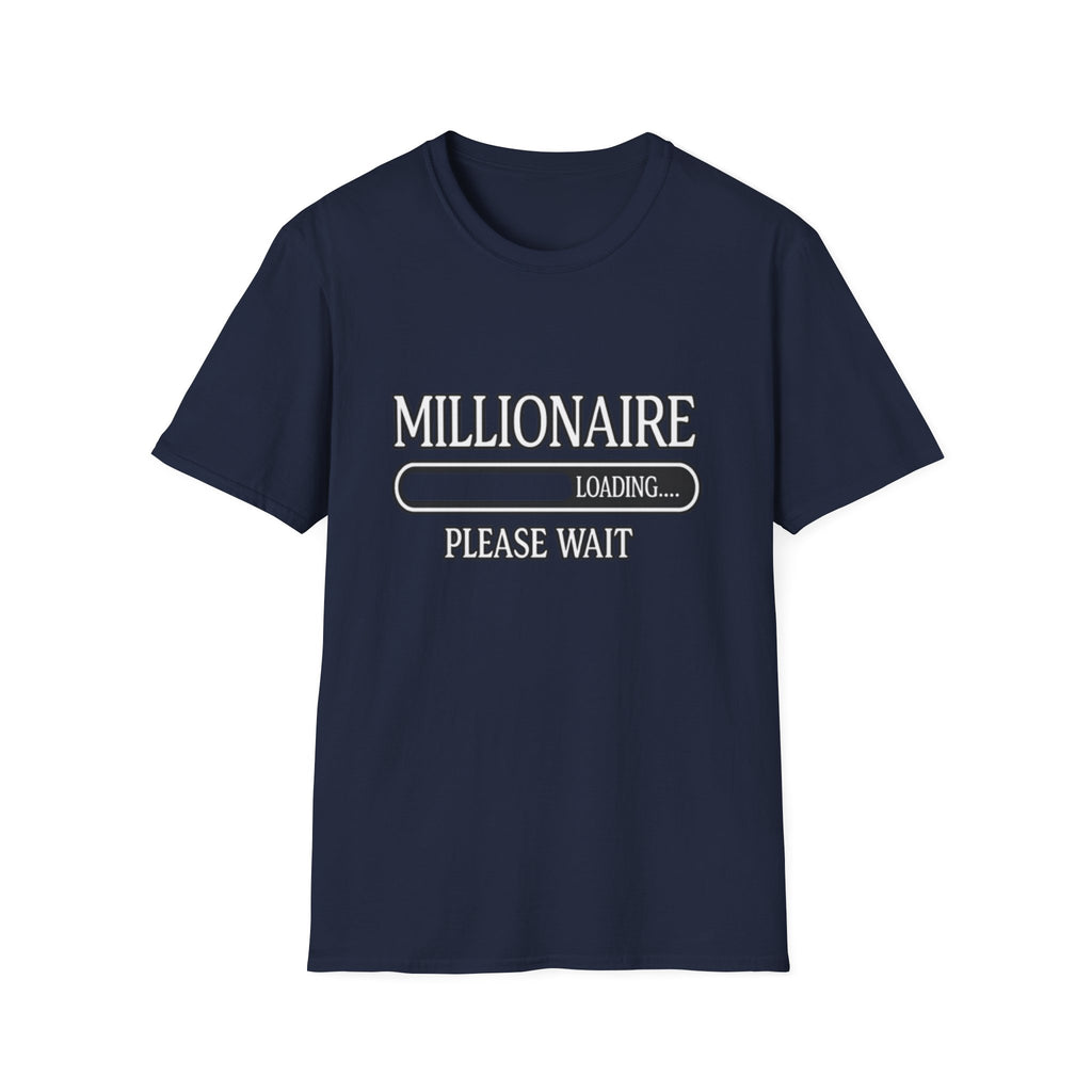 Millionaire Loading T-Shirt — Funny Wealth Progress Tee