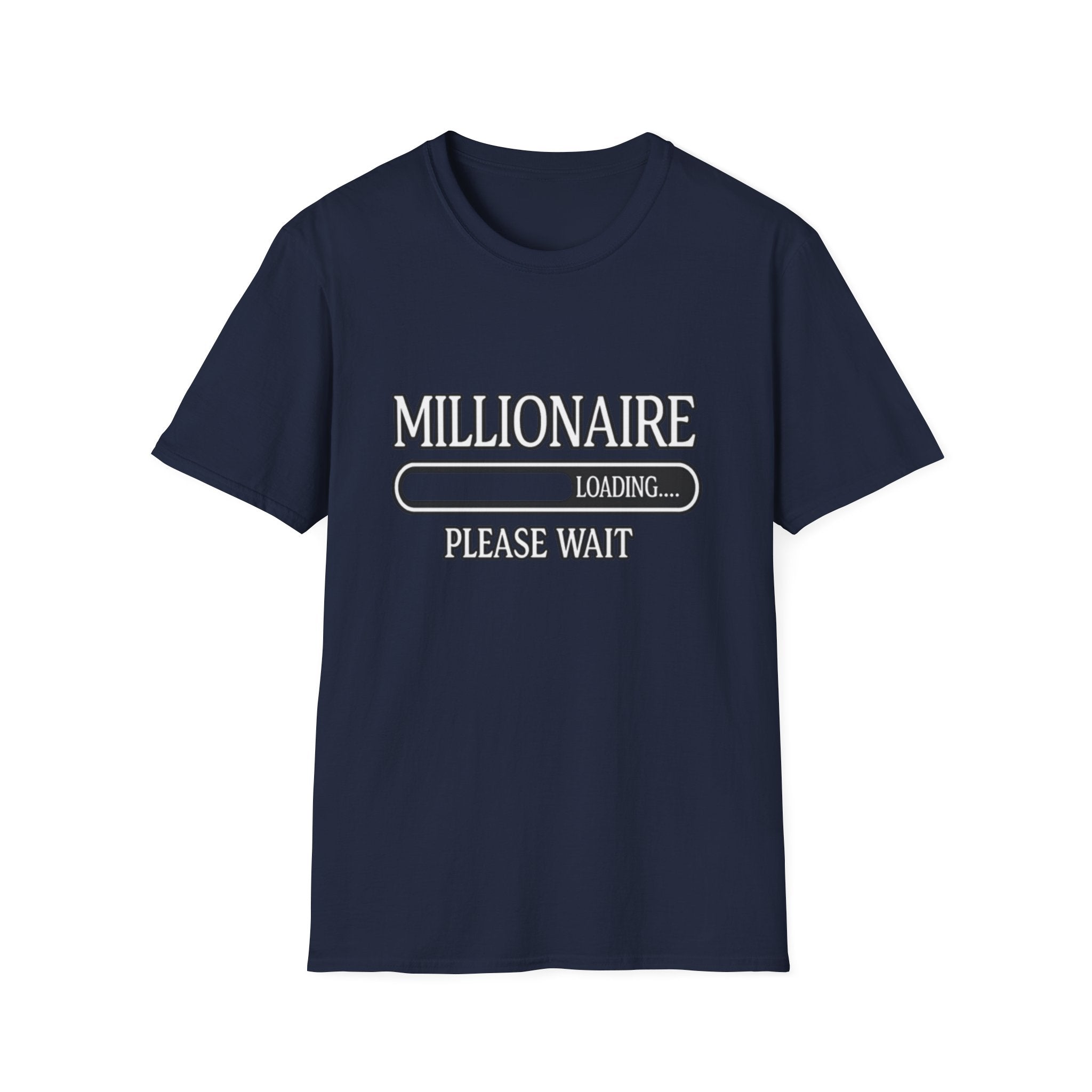 Millionaire Loading T-Shirt — Funny Wealth Progress Tee