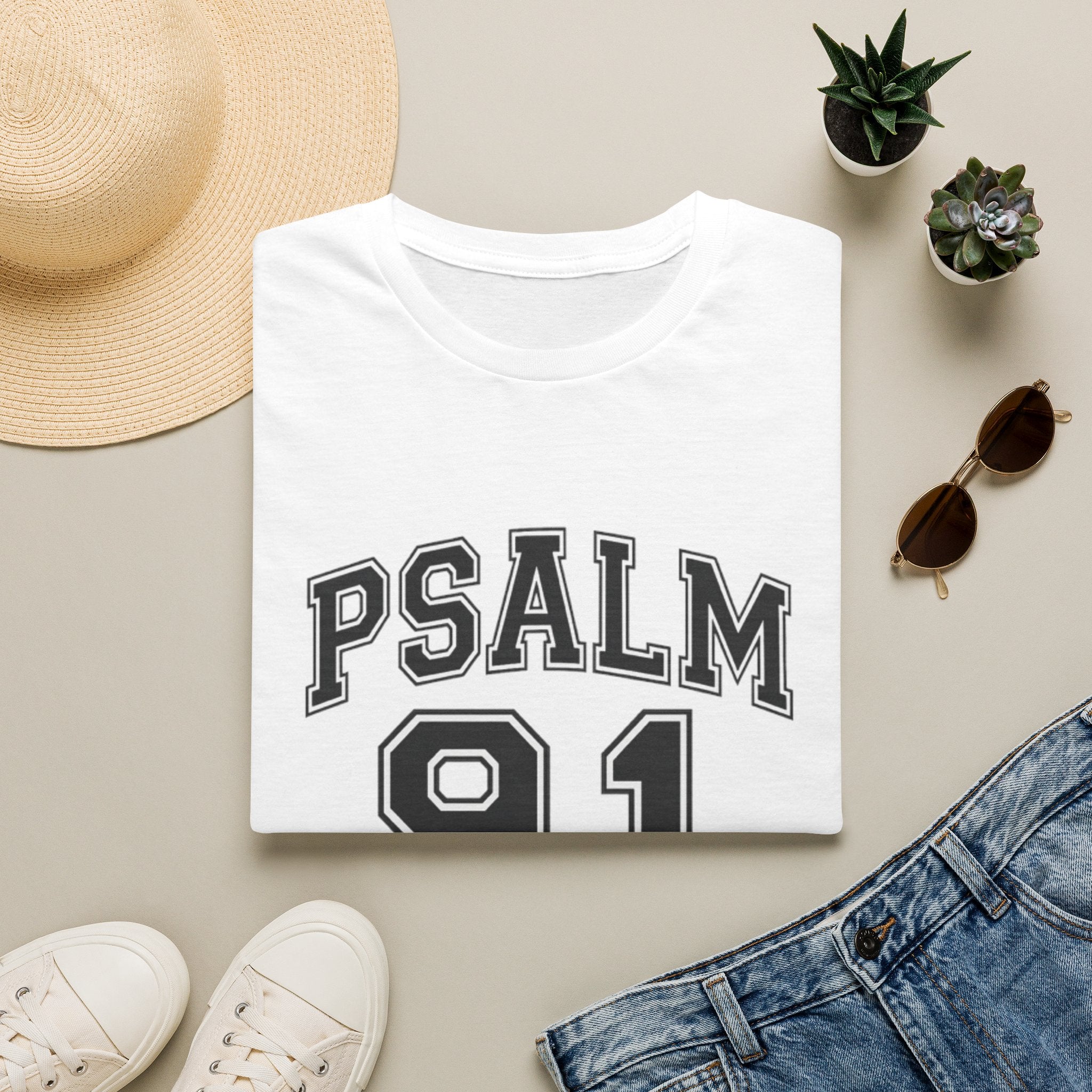 Psalm 91 T‑Shirt — God Is My Refuge Athletic Christian Tee