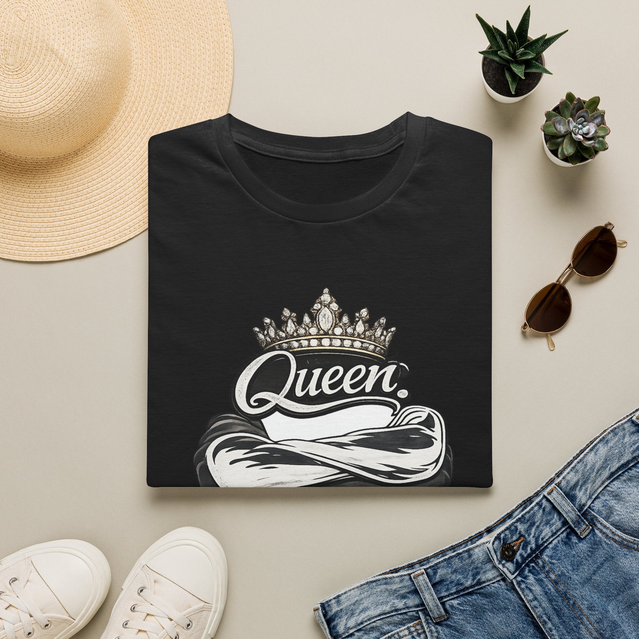 Queen Mentality T-Shirt – Crown Graphic Tee for Confident Women