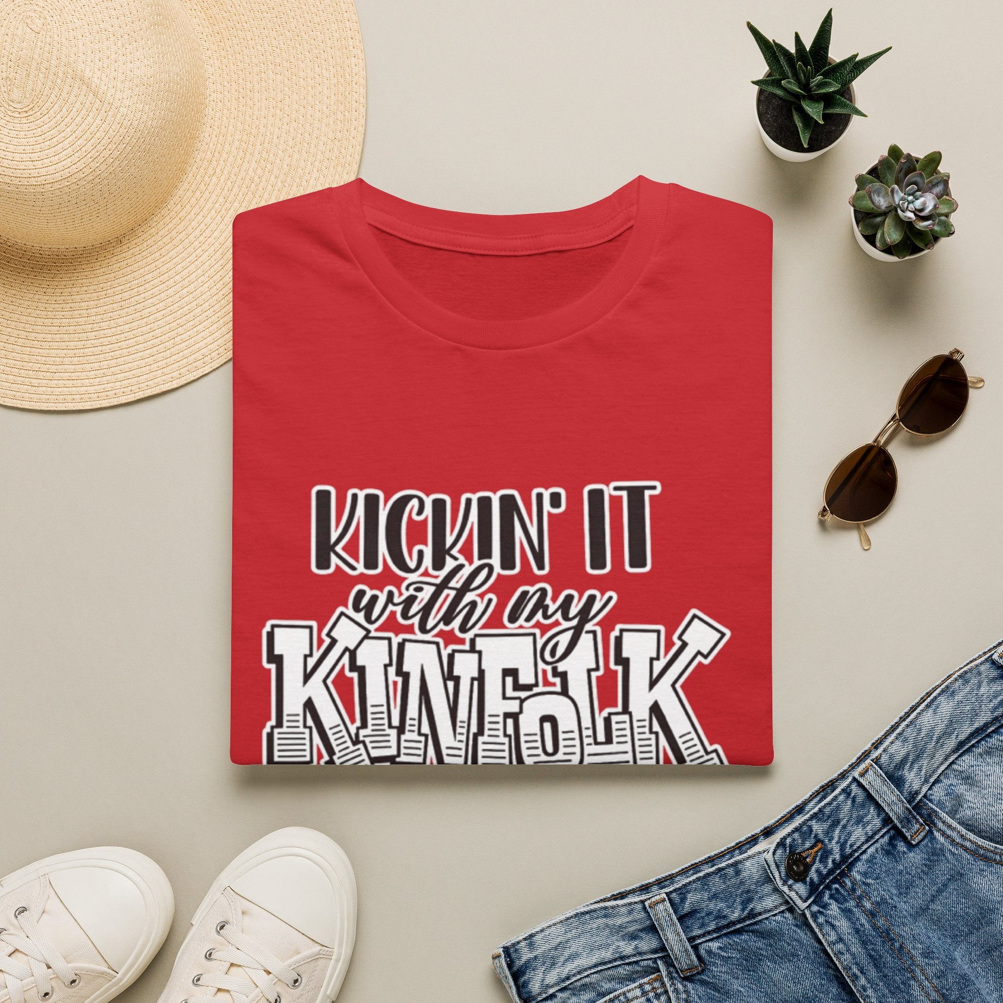 Kinfolk Family T-Shirt — "Kickin It With My Kinfolk"