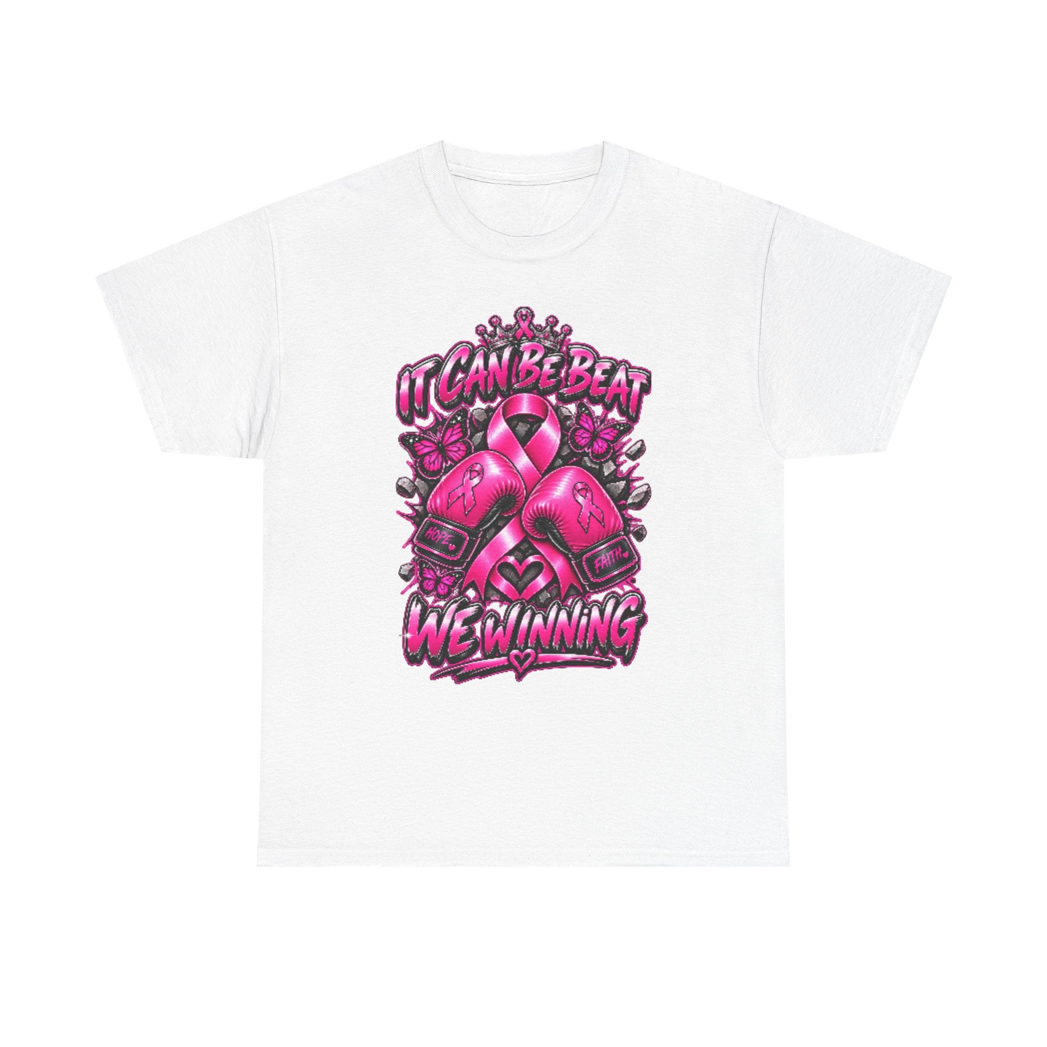 "It Can Be Beat — We Winning" Breast Cancer Awareness Tee
