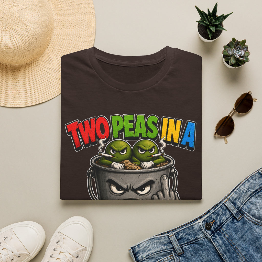 Two Peas in a F#*k It Bucket Graphic T-Shirt – Bold Color Edition