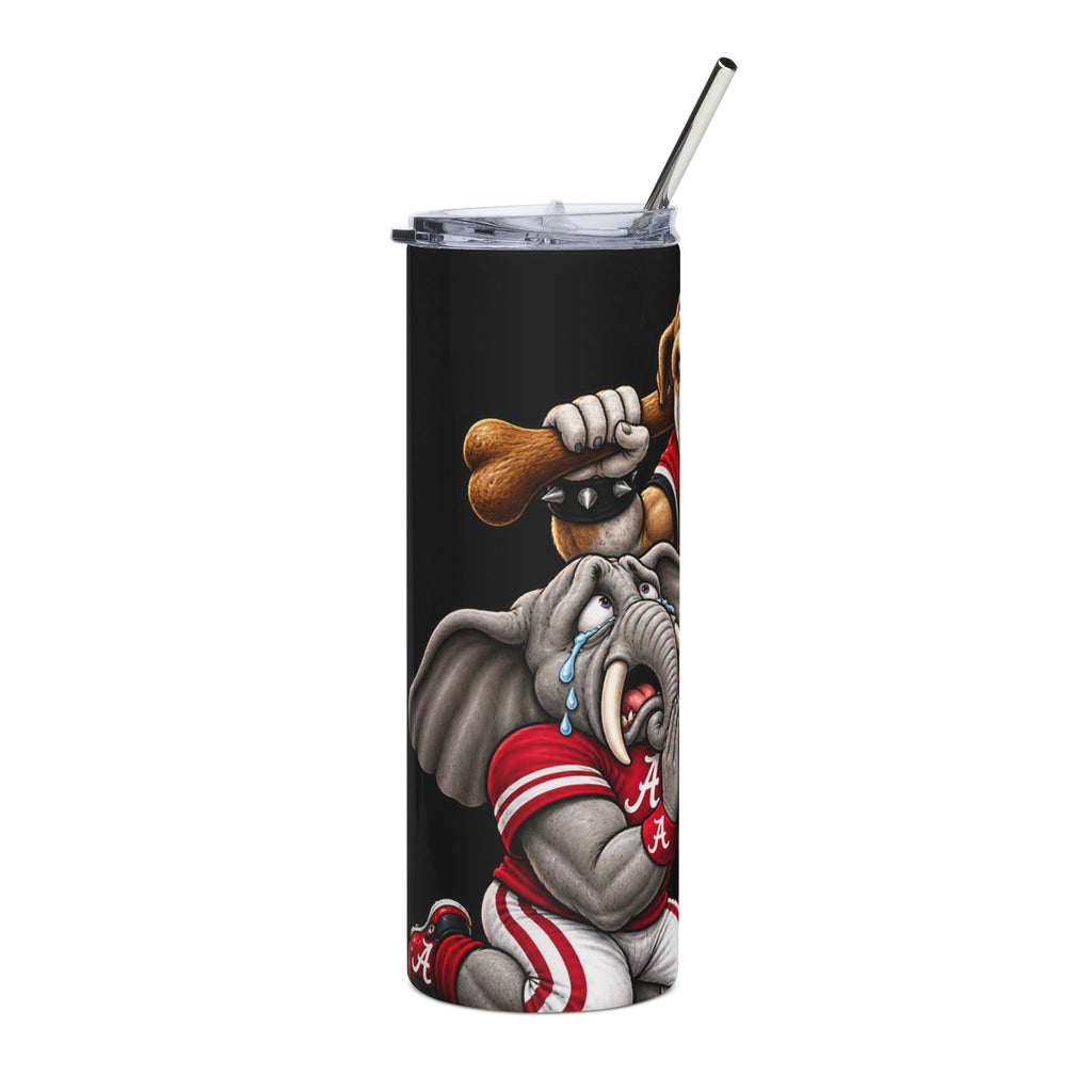 Sip. Cheer. Rep your team. 🏈❤️🖤Stainless Steel 
 Tumbler, 20oz