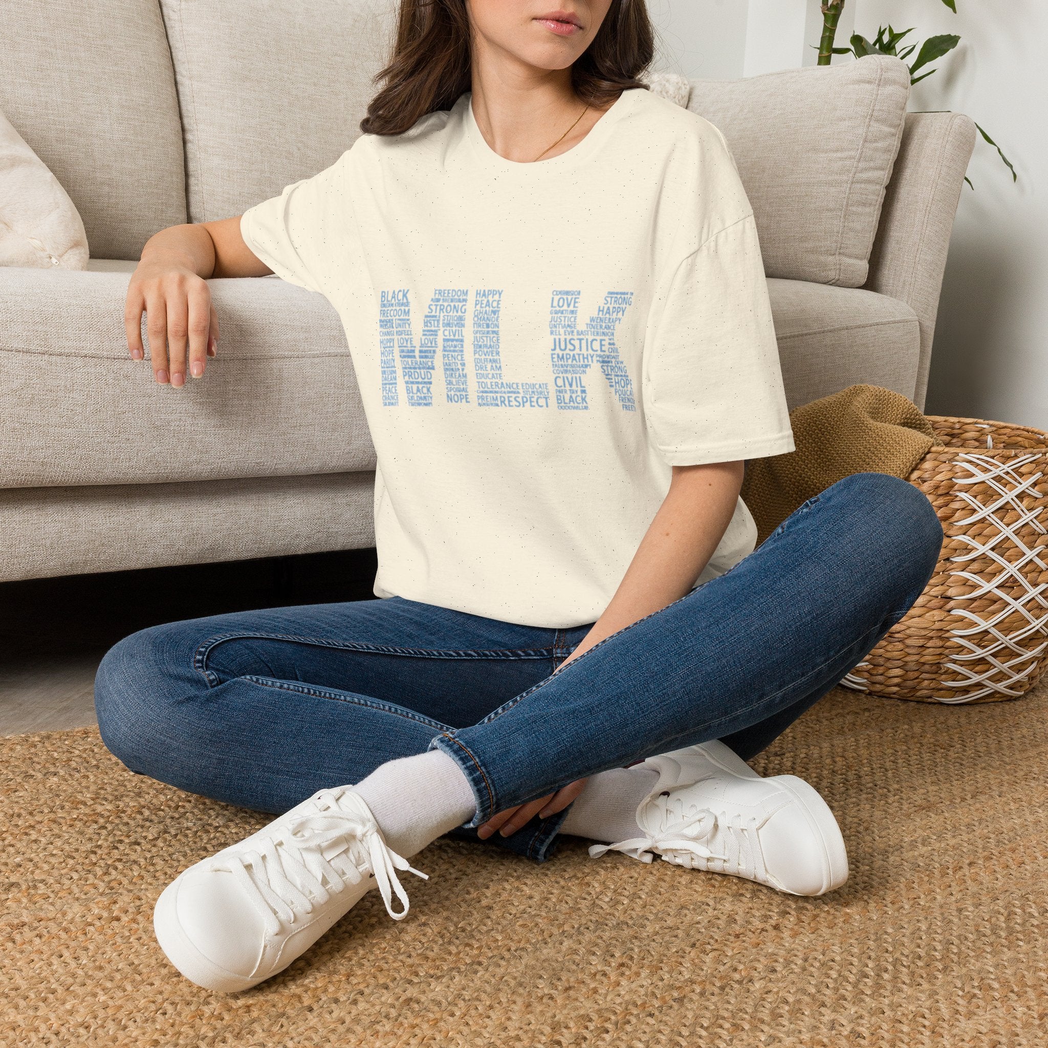 MLK Word Art T-Shirt — 'Letters Made of Culture' Civil Rights Tribute