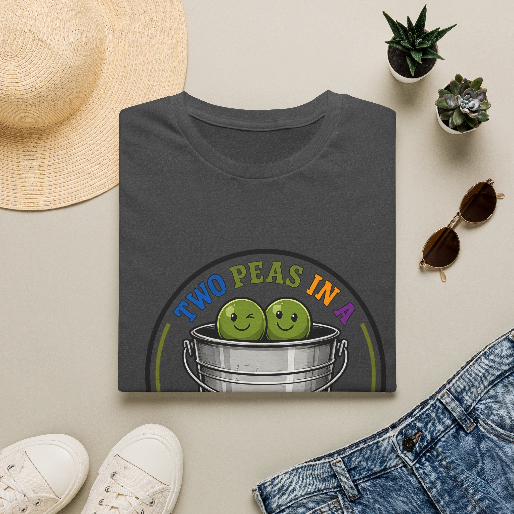 Two Peas in a colorful bucket, F#*k It  Graphic T-Shirt