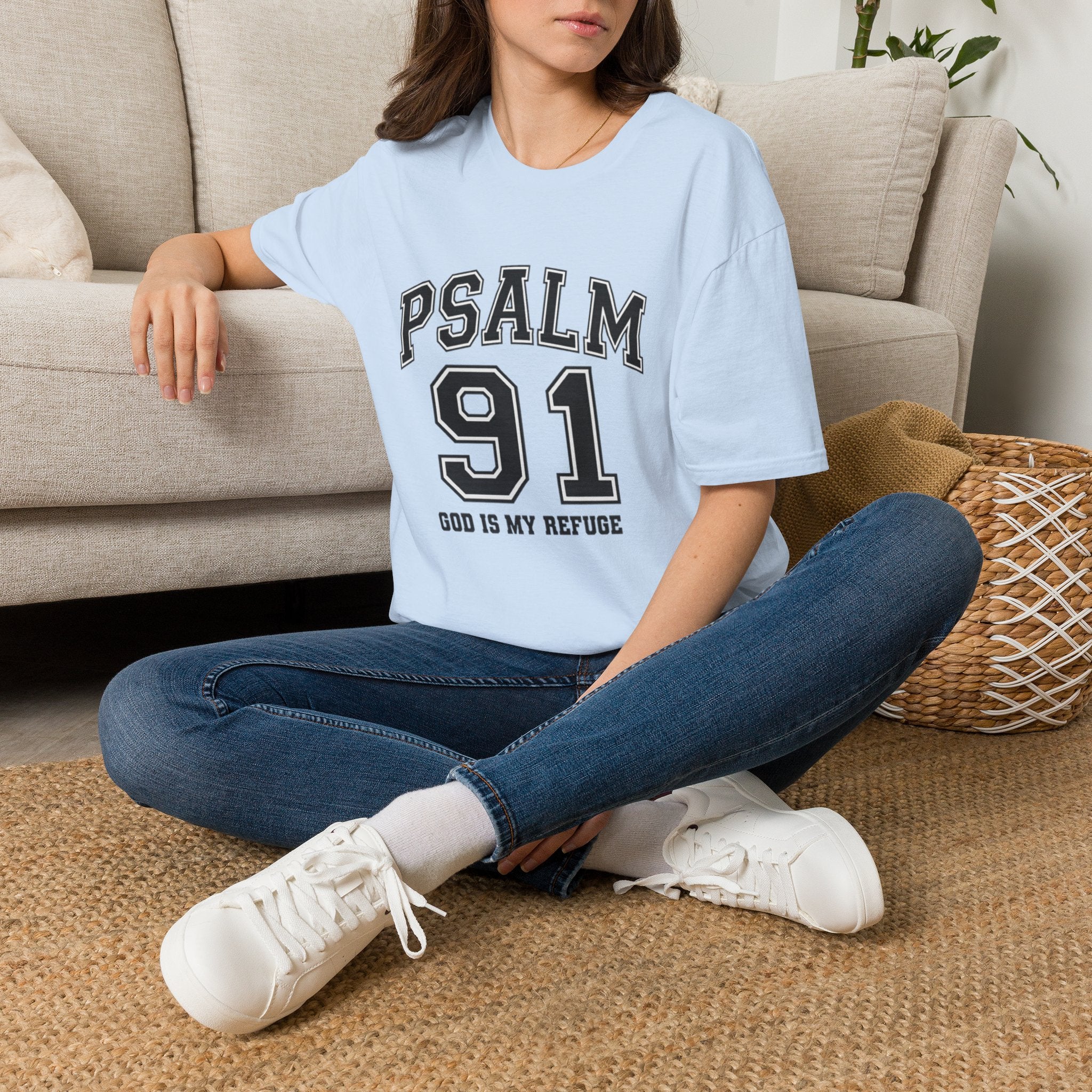Psalm 91 T‑Shirt — God Is My Refuge Athletic Christian Tee