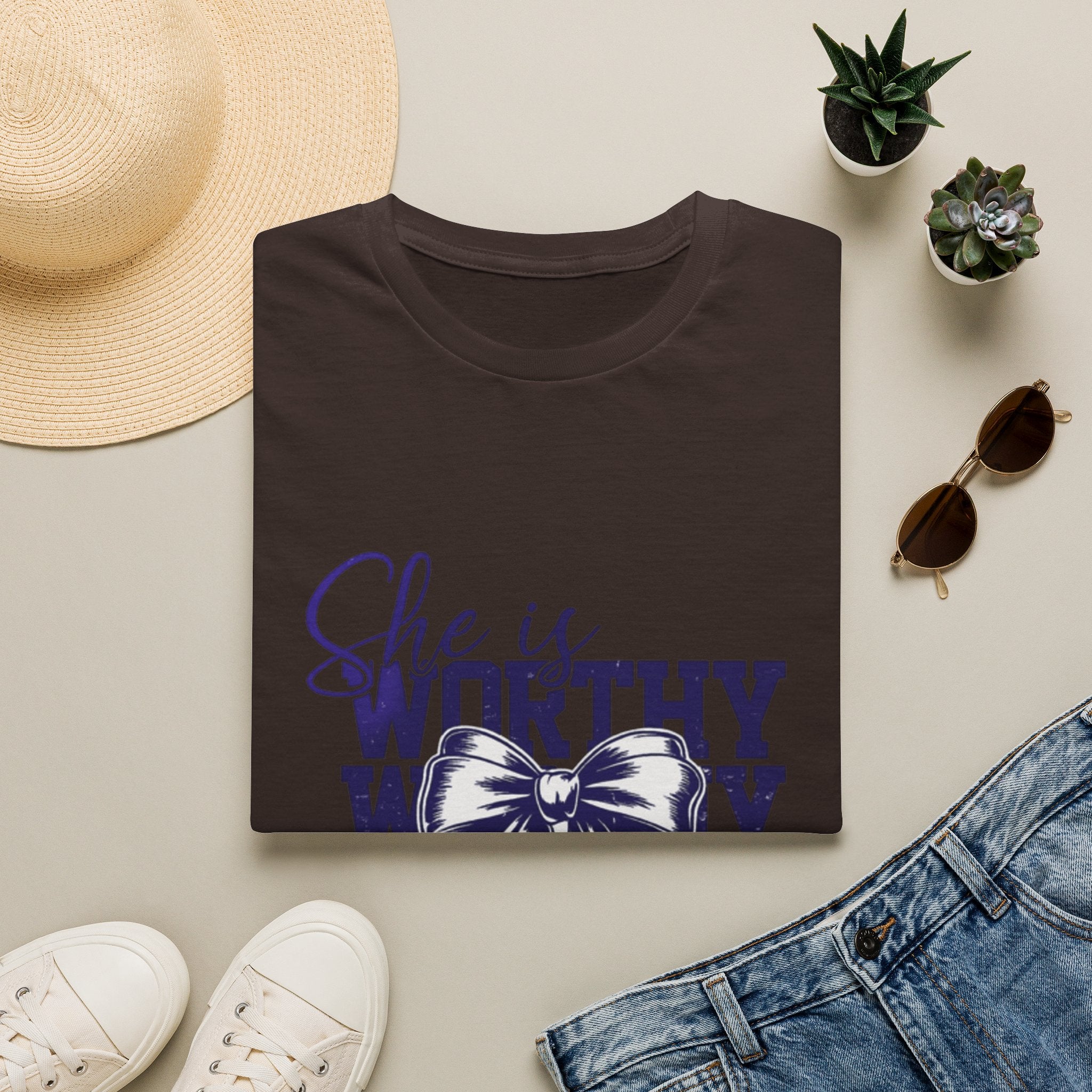 She Is Worthy T-Shirt — Inspirational Christian Proverbs 31 Tee
