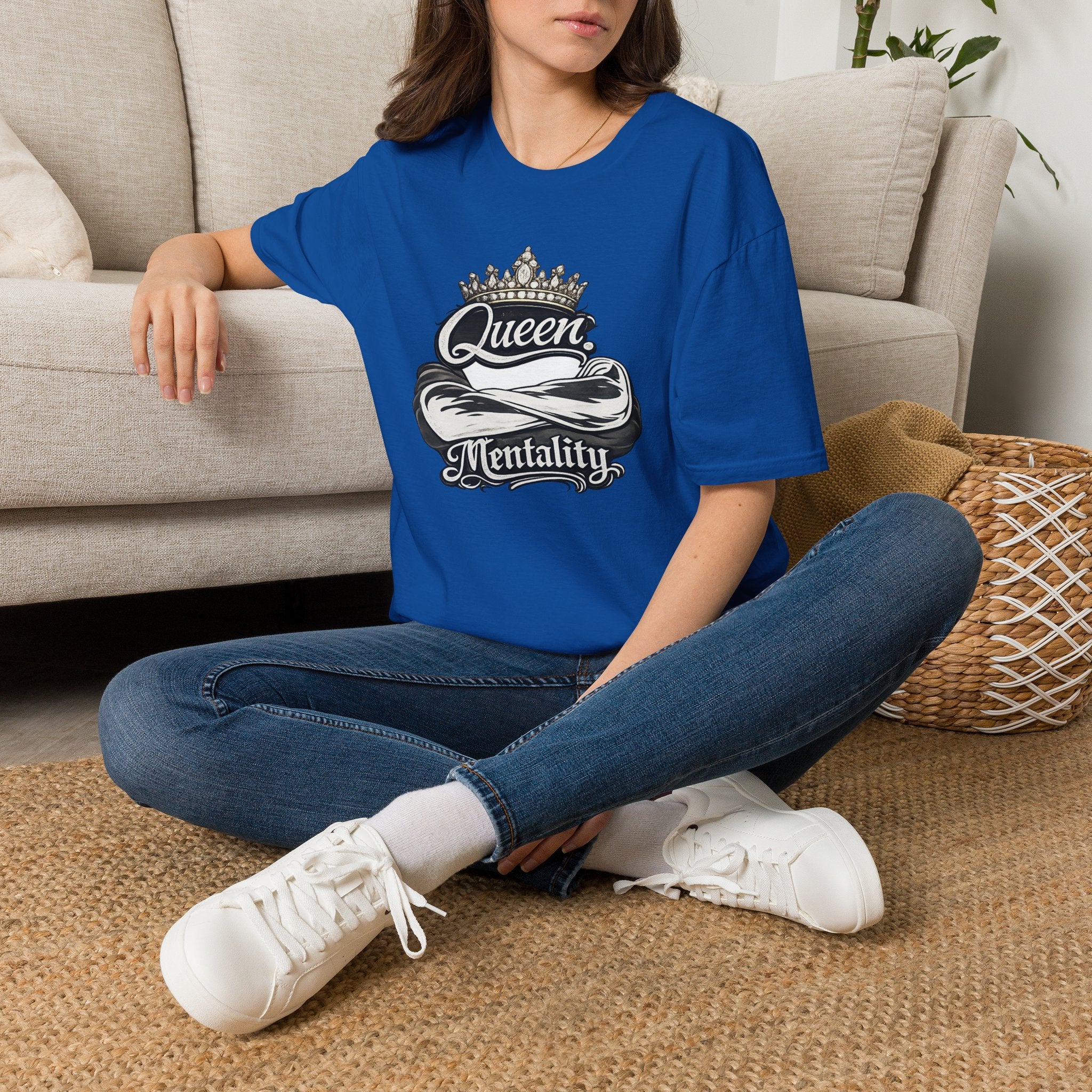 Queen Mentality T-Shirt – Crown Graphic Tee for Confident Women