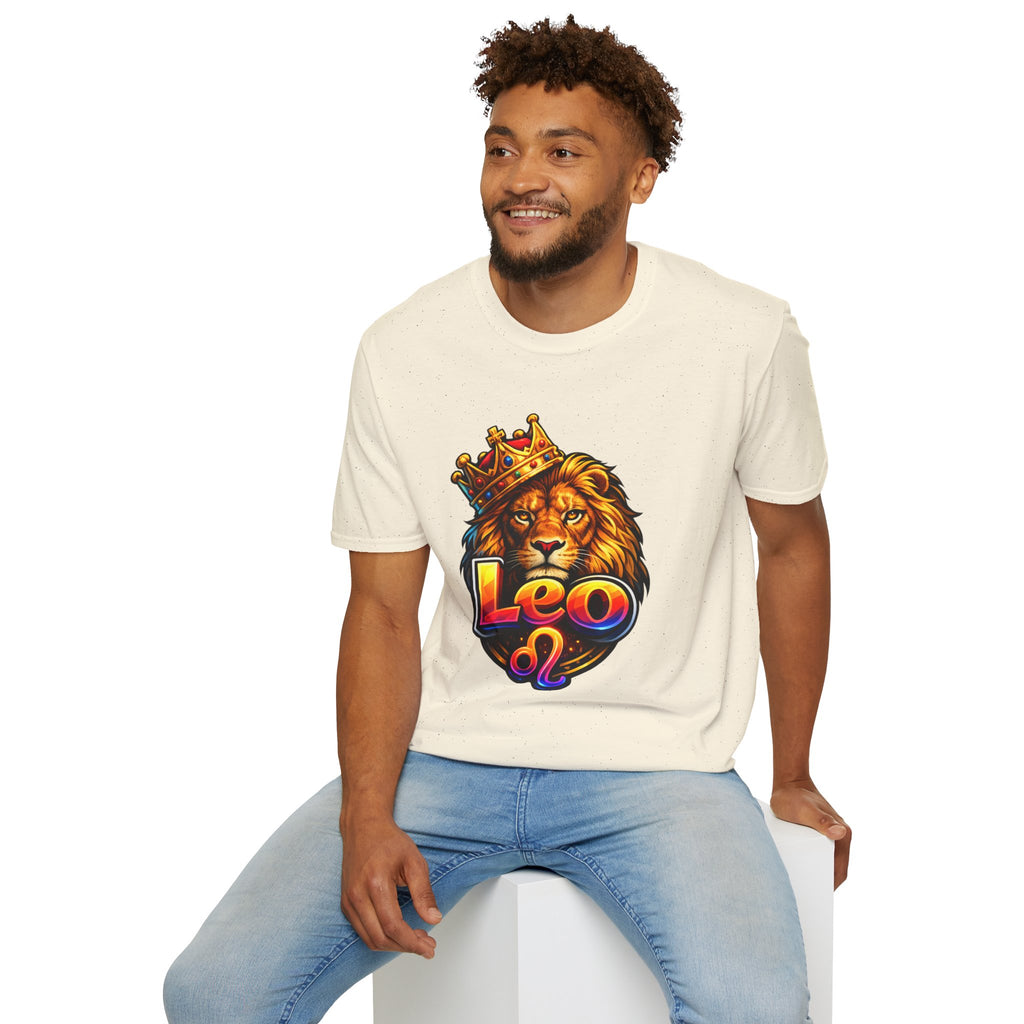 Leo King Graphic T-Shirt | Zodiac Lion Crown Tee