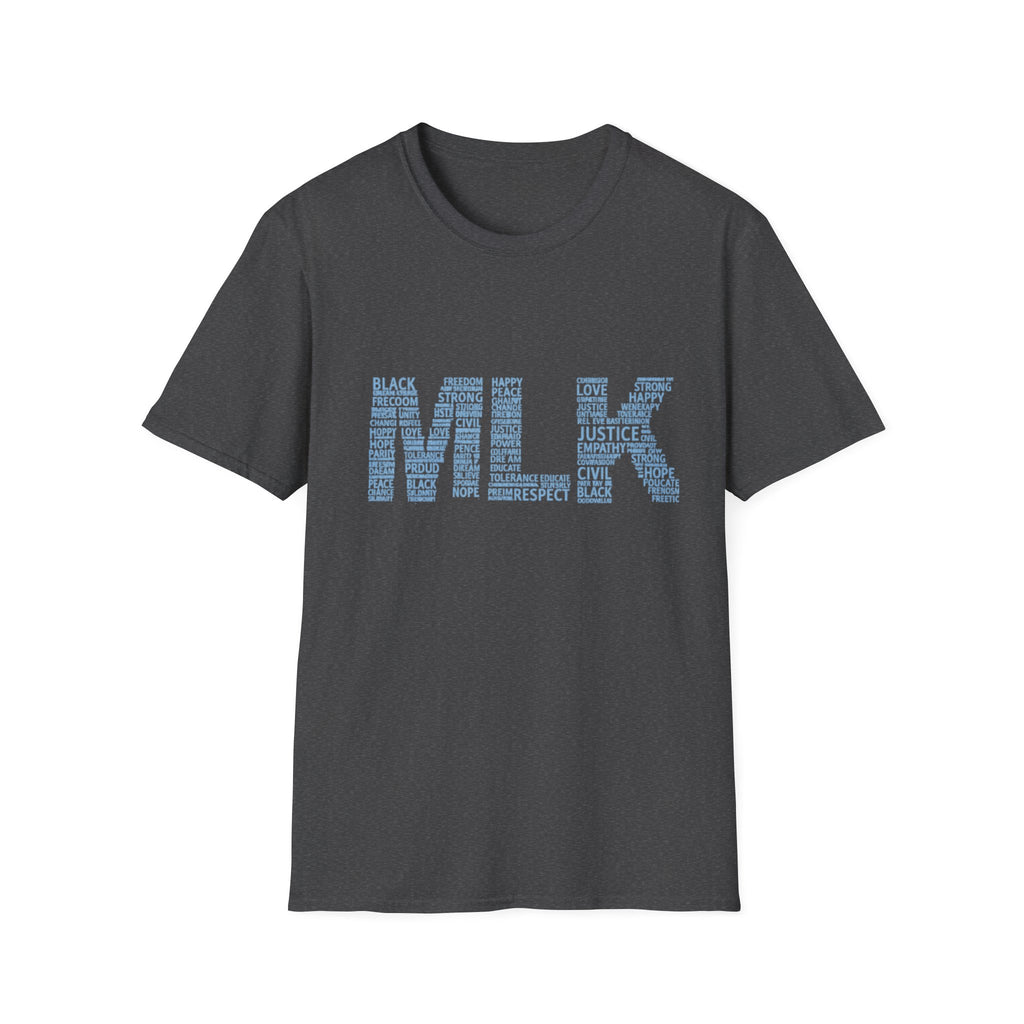 MLK Word Art T-Shirt — 'Letters Made of Culture' Civil Rights Tribute