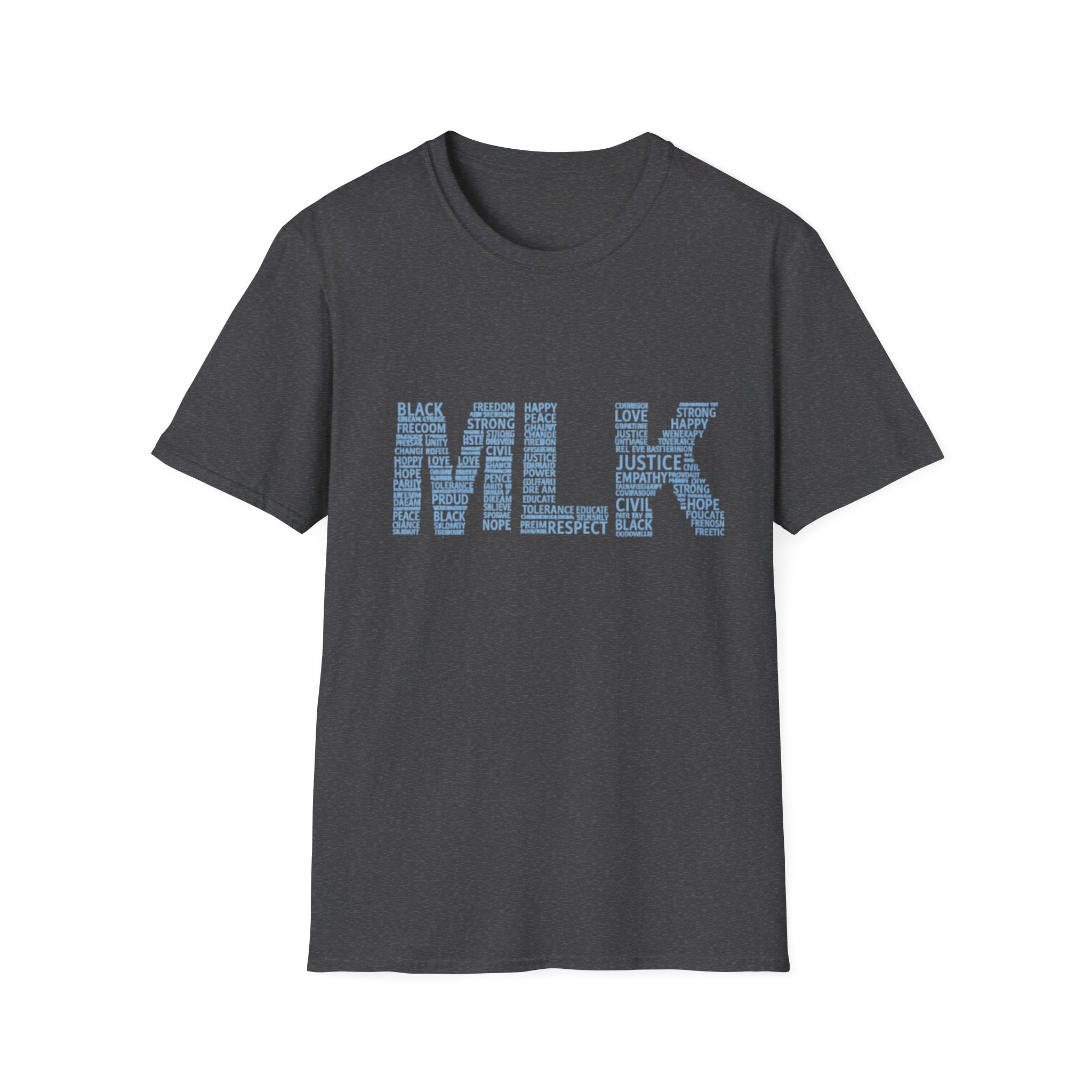 MLK Word Art T-Shirt — 'Letters Made of Culture' Civil Rights Tribute