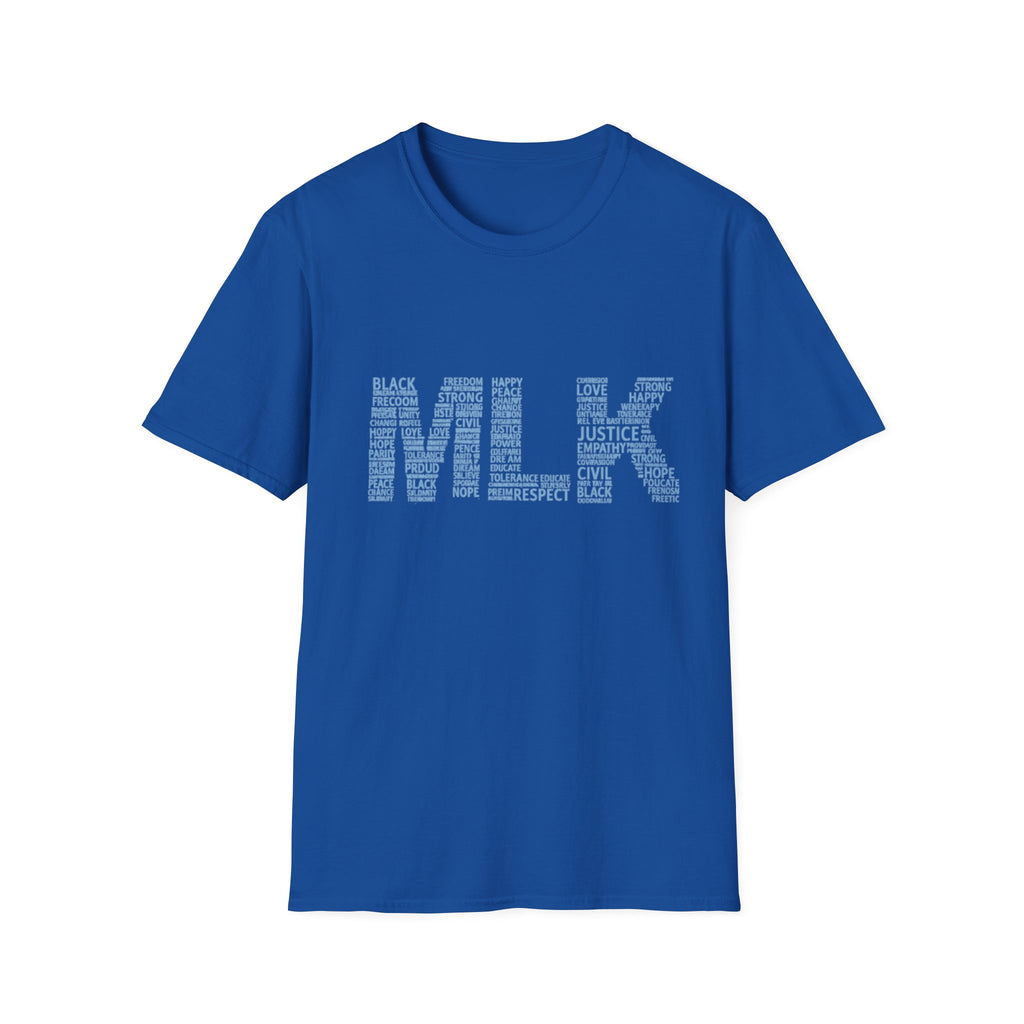 MLK Word Art T-Shirt — 'Letters Made of Culture' Civil Rights Tribute