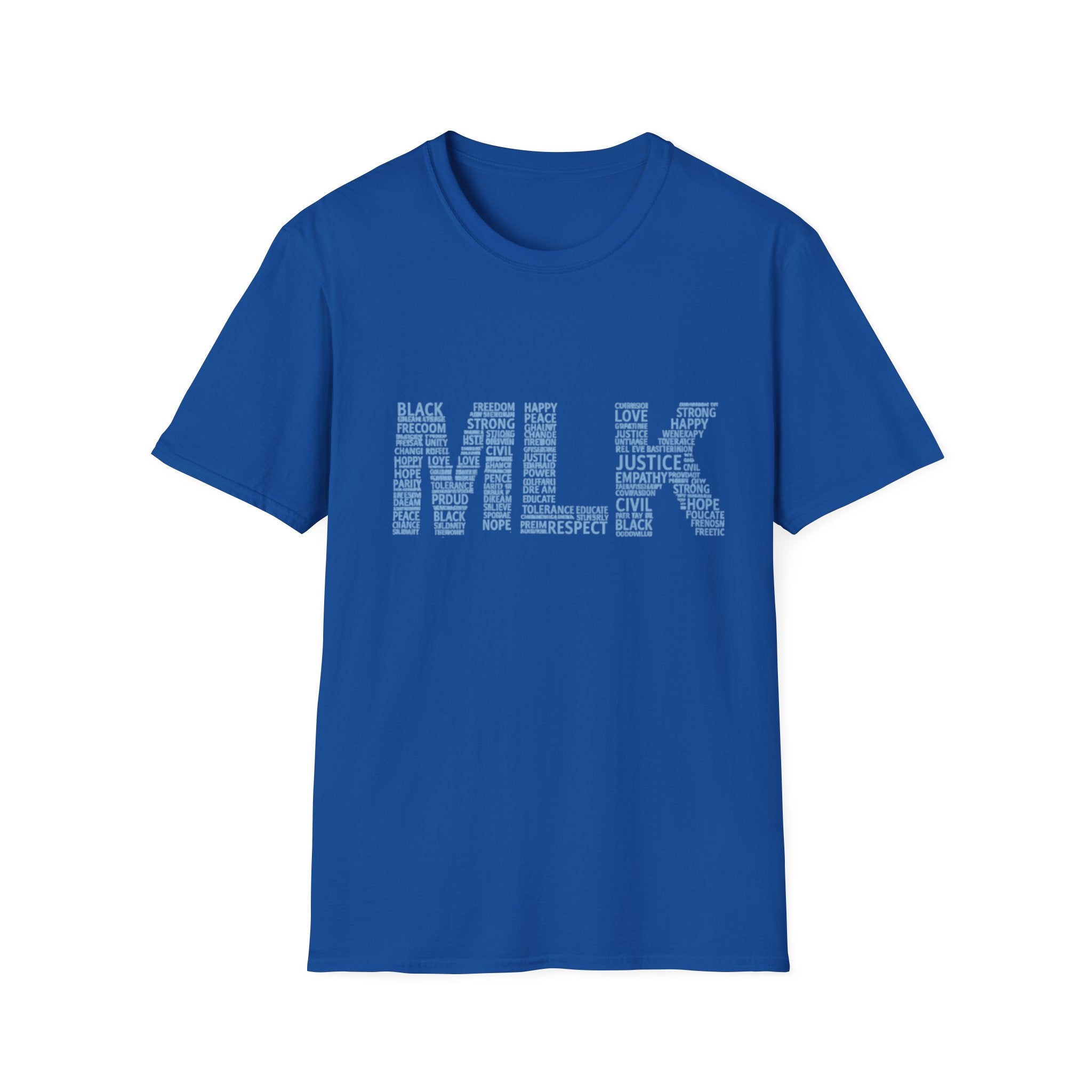MLK Word Art T-Shirt — 'Letters Made of Culture' Civil Rights Tribute