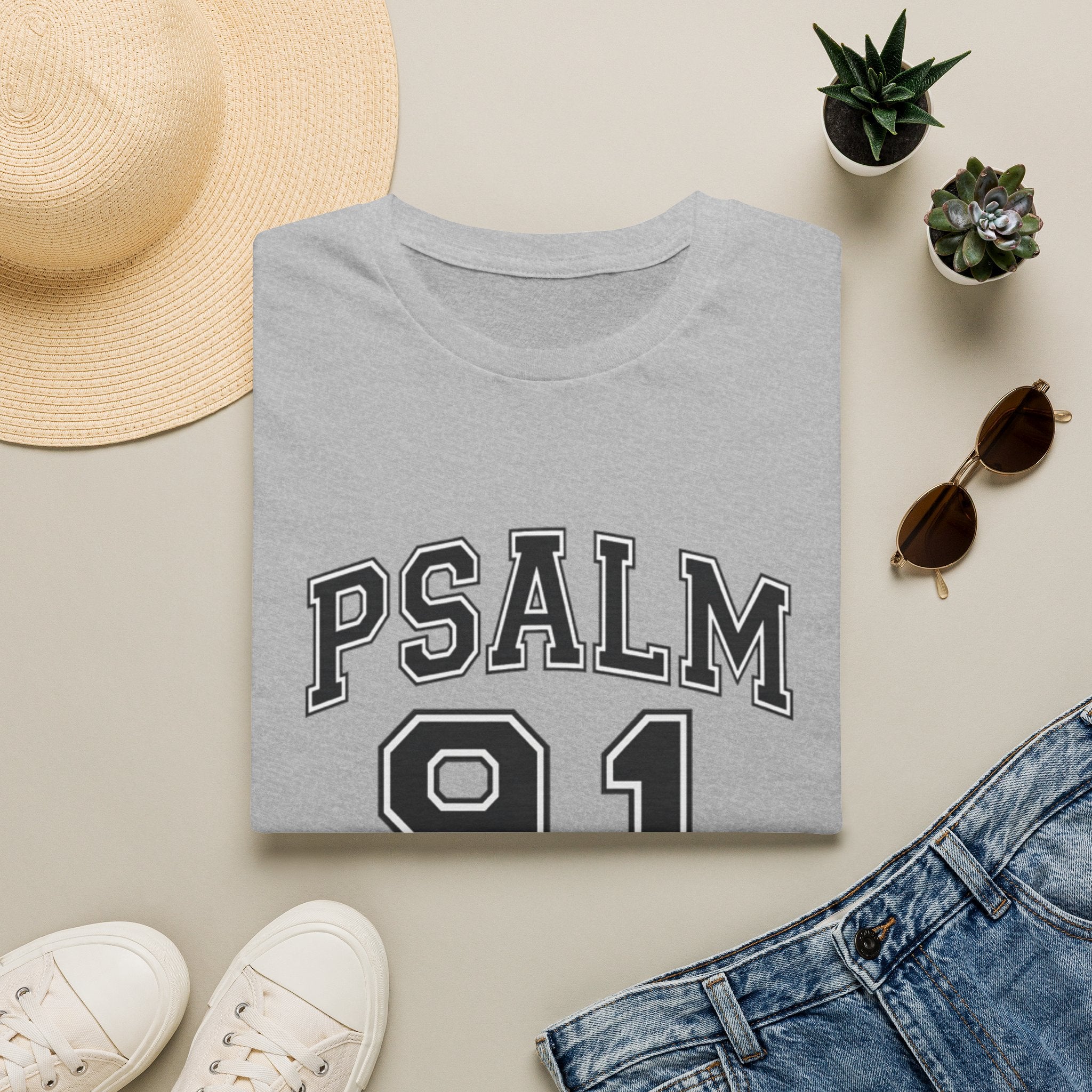 Psalm 91 T‑Shirt — God Is My Refuge Athletic Christian Tee
