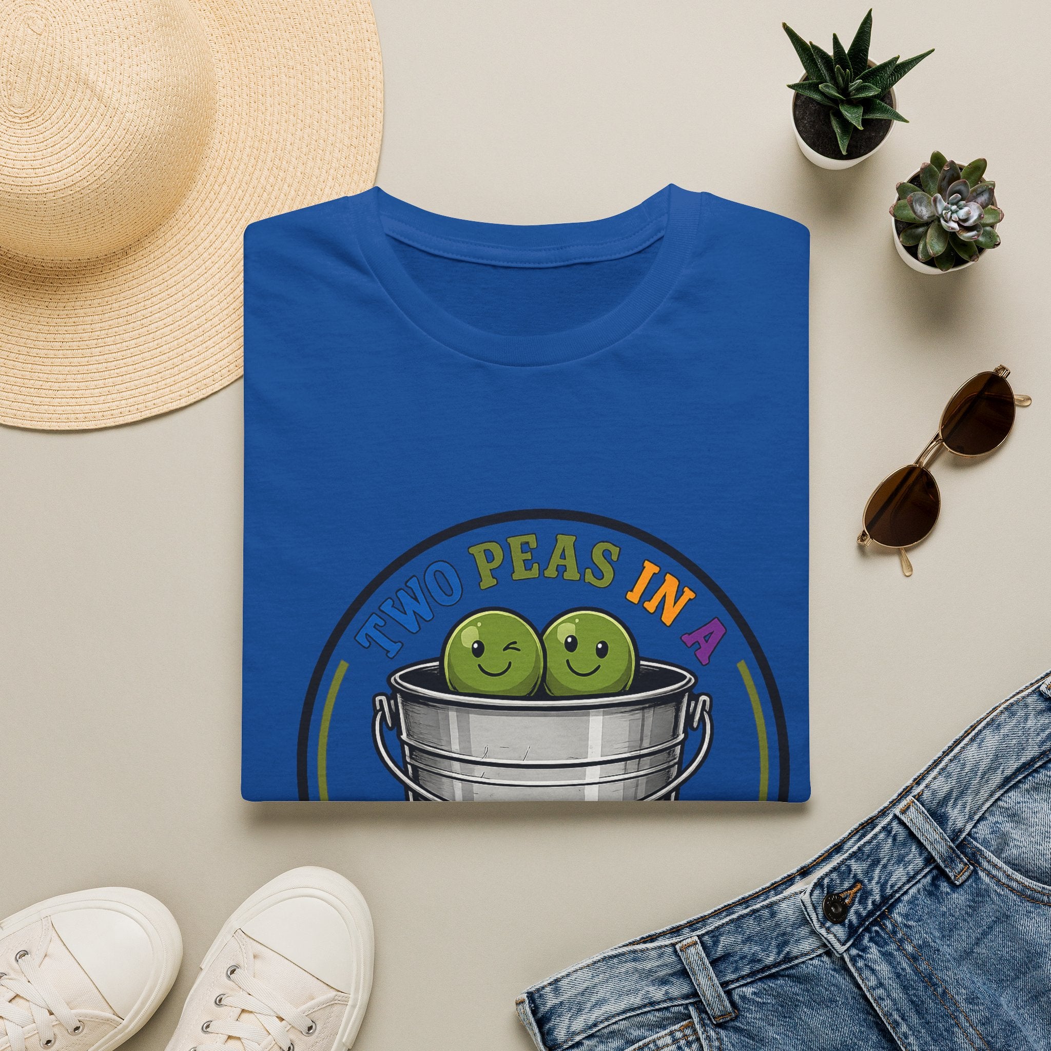 Two Peas in a colorful bucket, F#*k It  Graphic T-Shirt