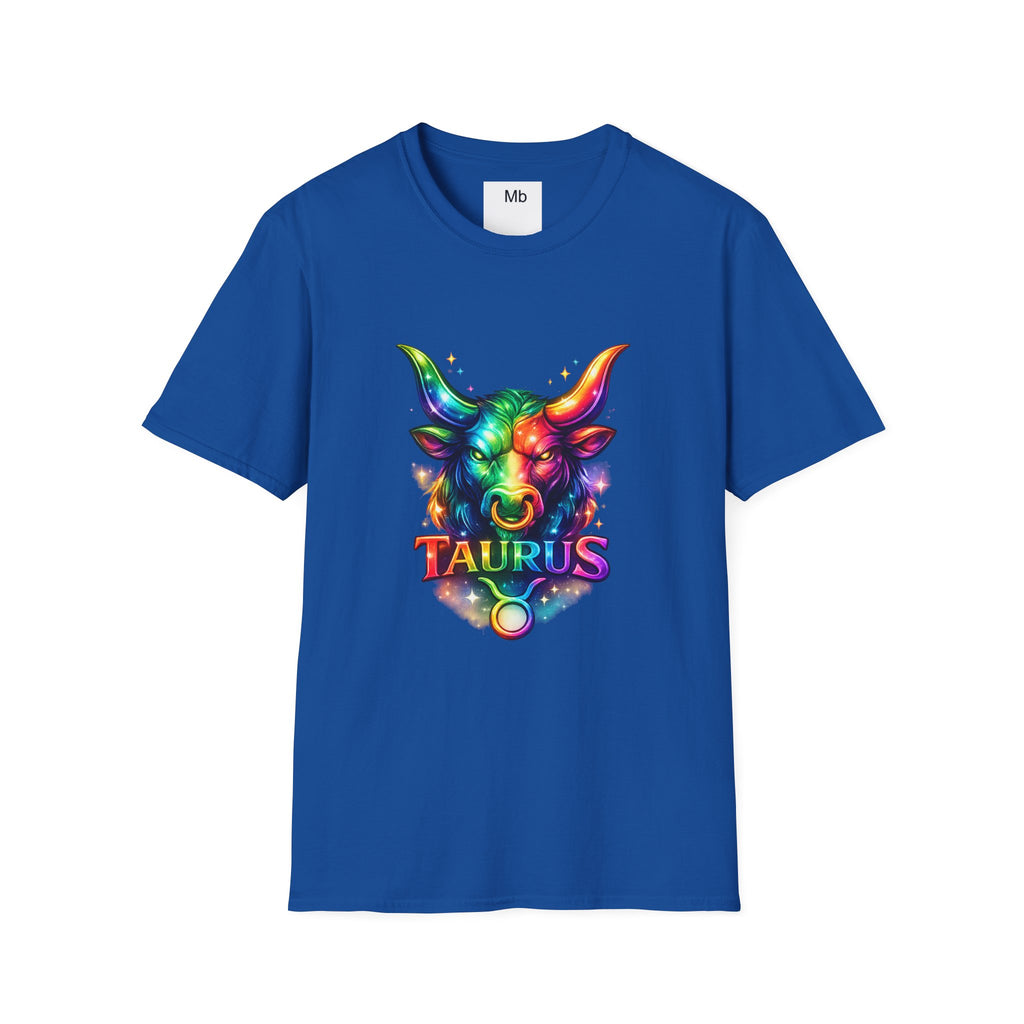 Taurus Zodiac Bull Graphic T-Shirt | Rainbow Astrology Tee