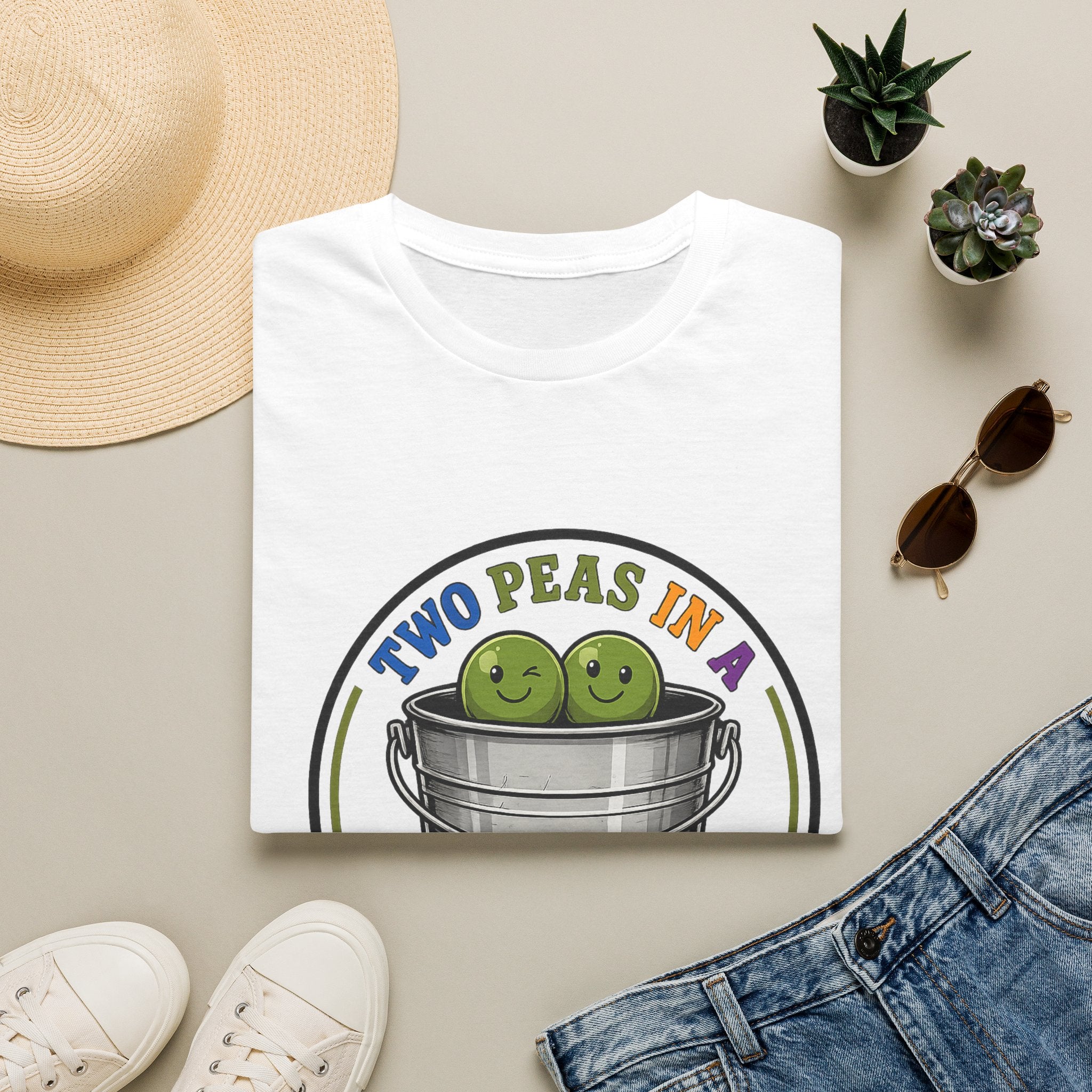 Two Peas in a colorful bucket, F#*k It  Graphic T-Shirt