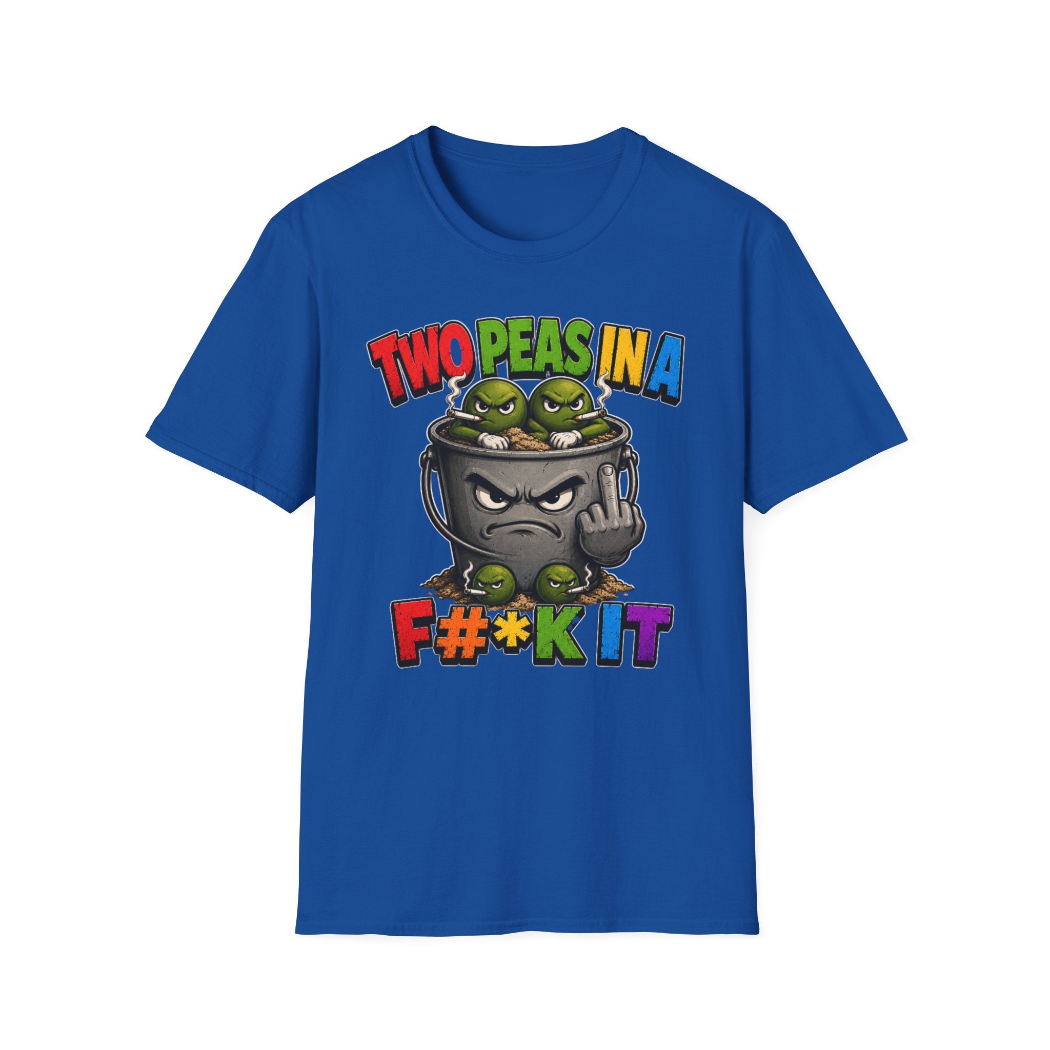 Two Peas in a F#*k It Bucket Graphic T-Shirt – Bold Color Edition