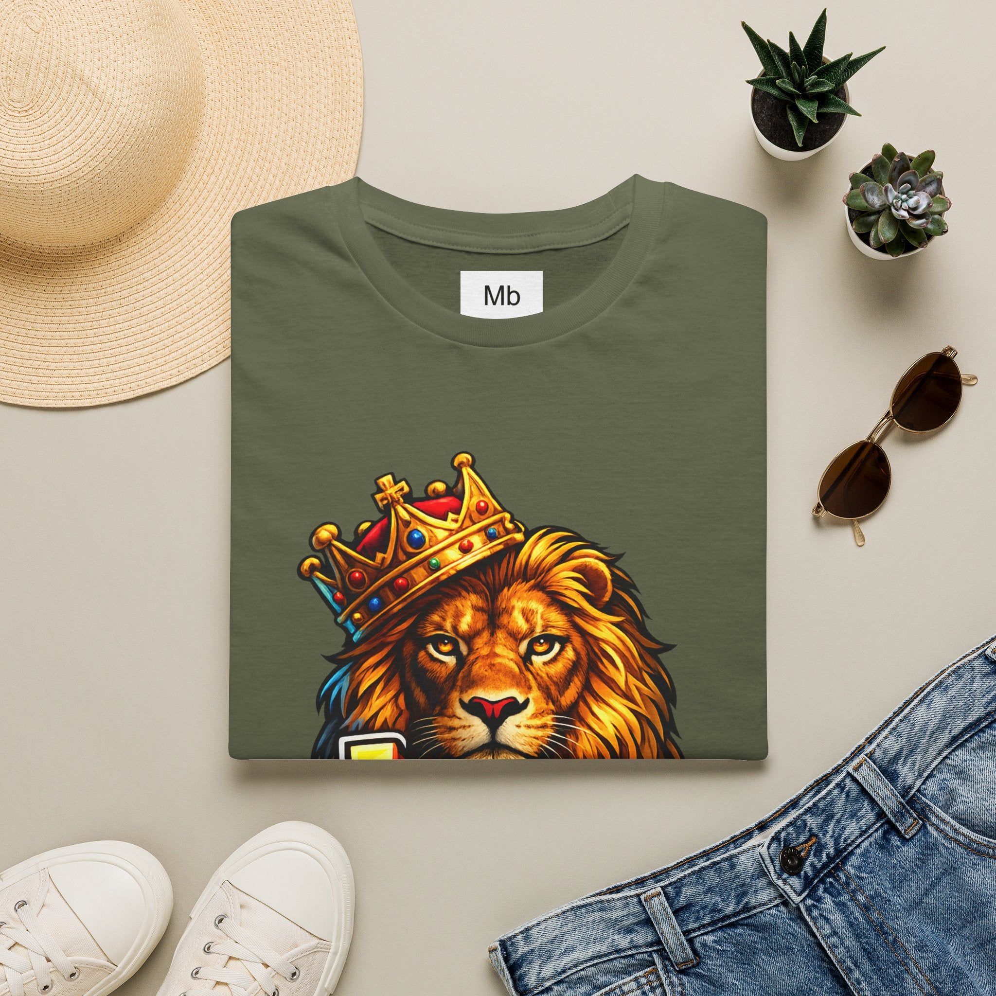 Leo King Graphic T-Shirt | Zodiac Lion Crown Tee