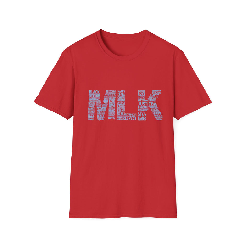 MLK Word Art T-Shirt — 'Letters Made of Culture' Civil Rights Tribute