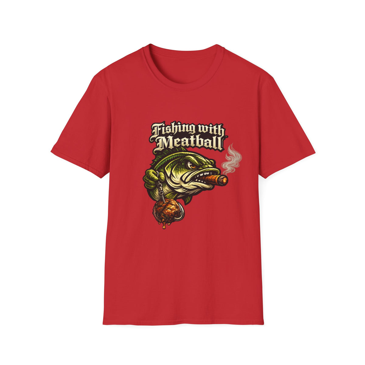 Title: Fishing with Meatball Graphic Tee