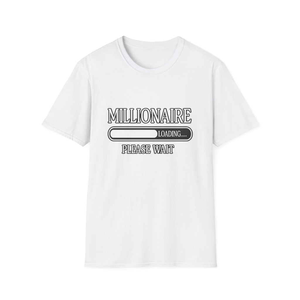 Millionaire Loading T-Shirt — Funny Wealth Progress Tee